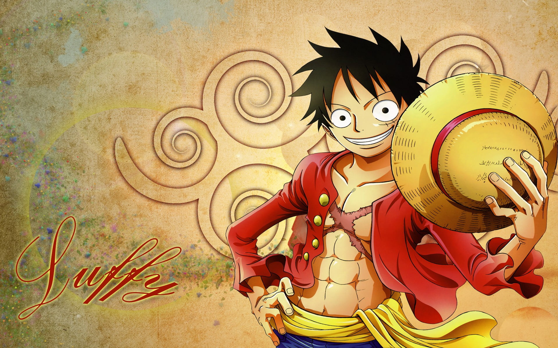 One Piece Monkey D. Luffy illustration, anime, straw hat, art and craft