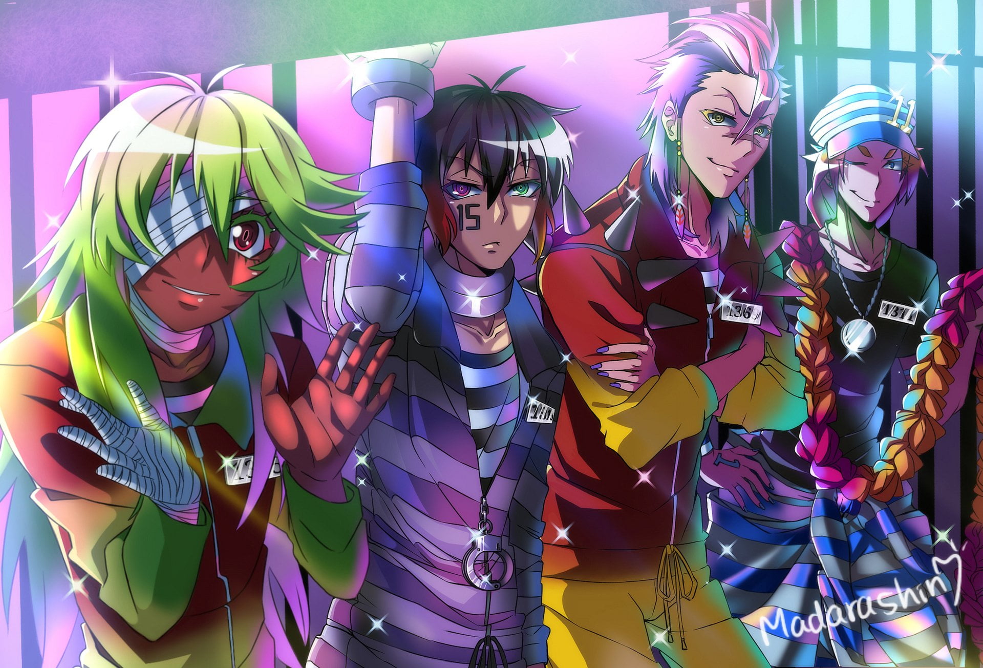 Anime, Nanbaka, multi colored, group of people, lifestyles