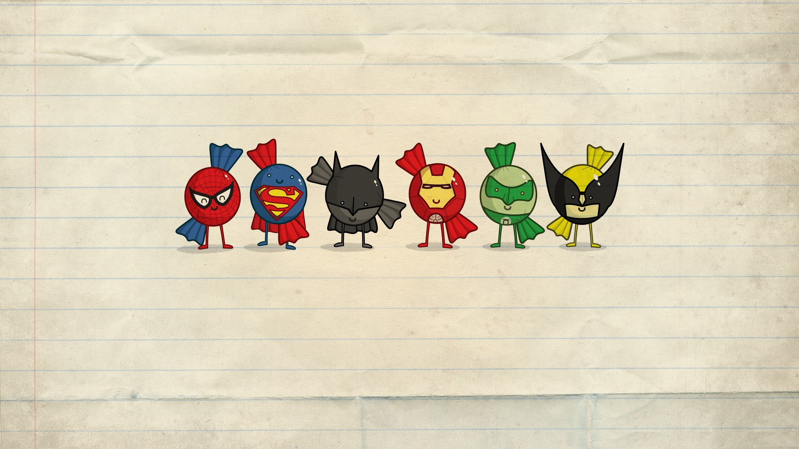 Spider-Man, Iron Man, cartoon, superhero, Superman, Batman