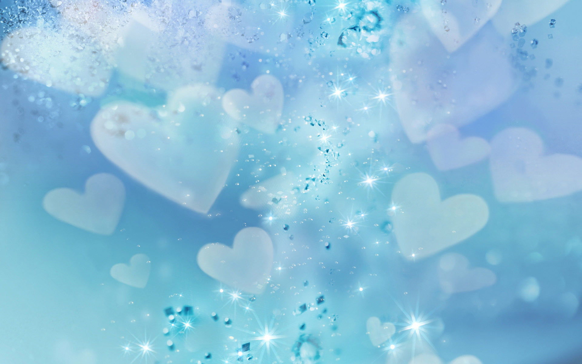 blue heart digital wallpaper, beautiful, backgrounds, celebration