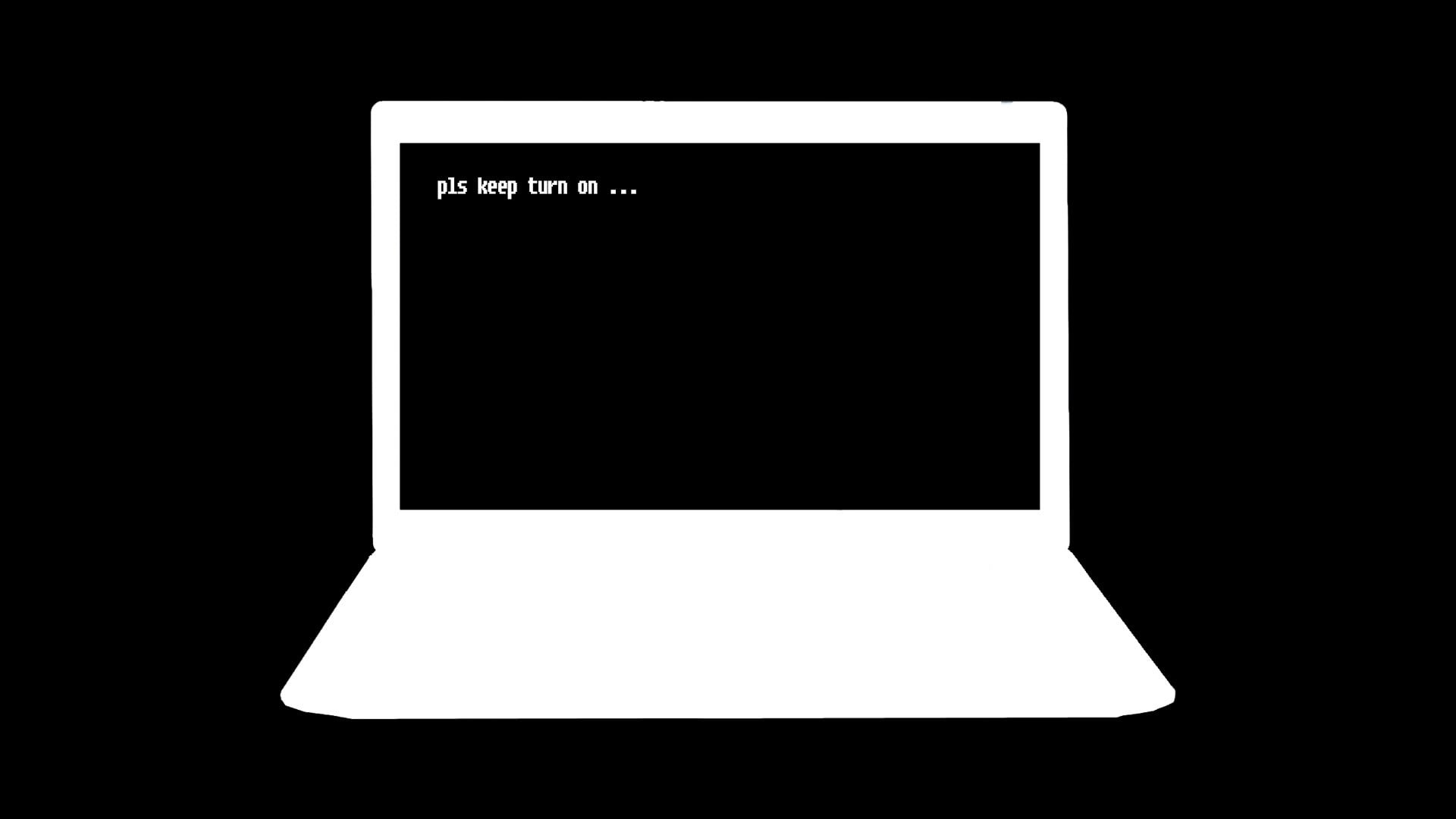 white laptop computer illustration, simple background, copy space
