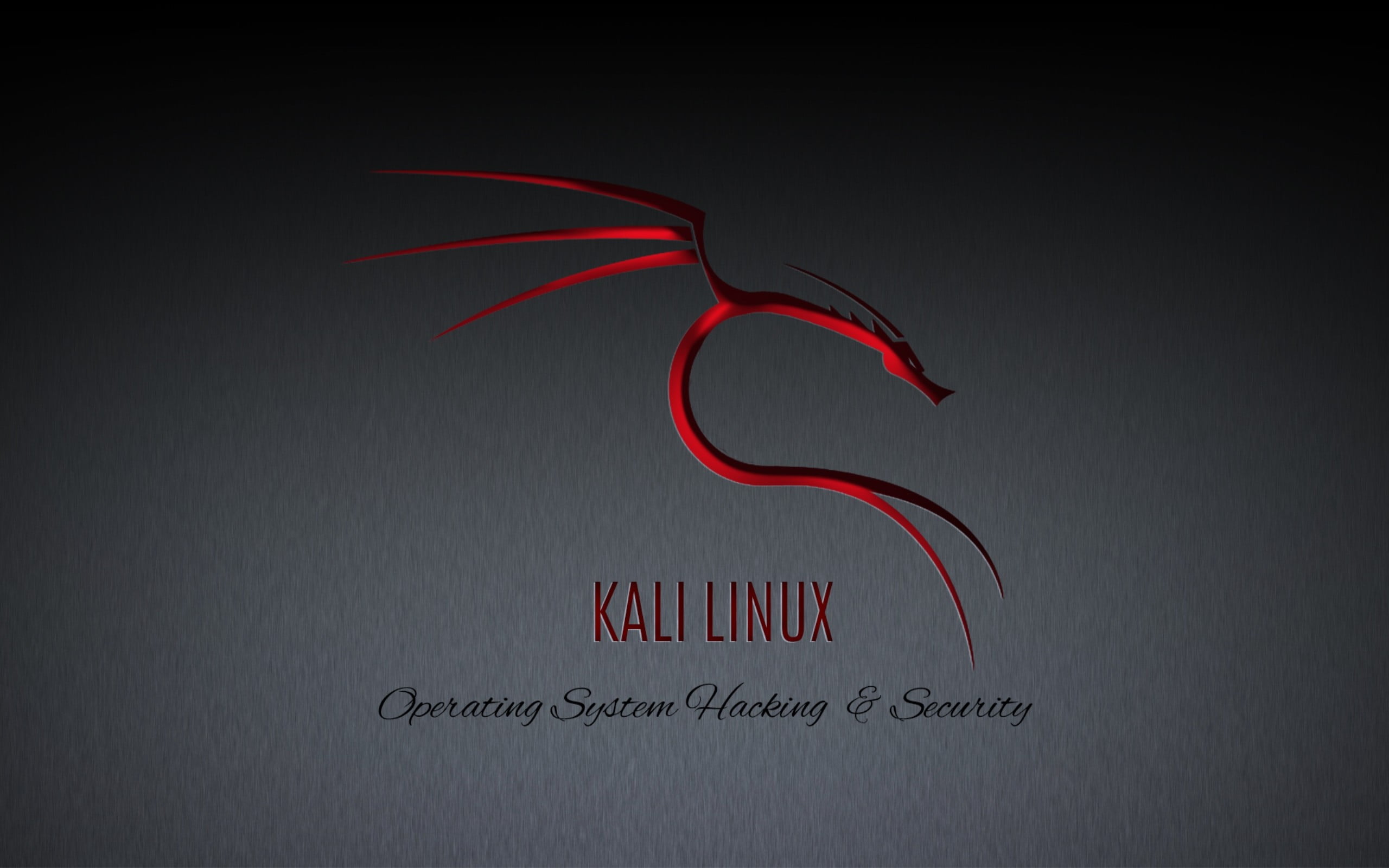 Linux, GNU, Kali Linux, Kali Linux NetHunter, text, red, studio shot