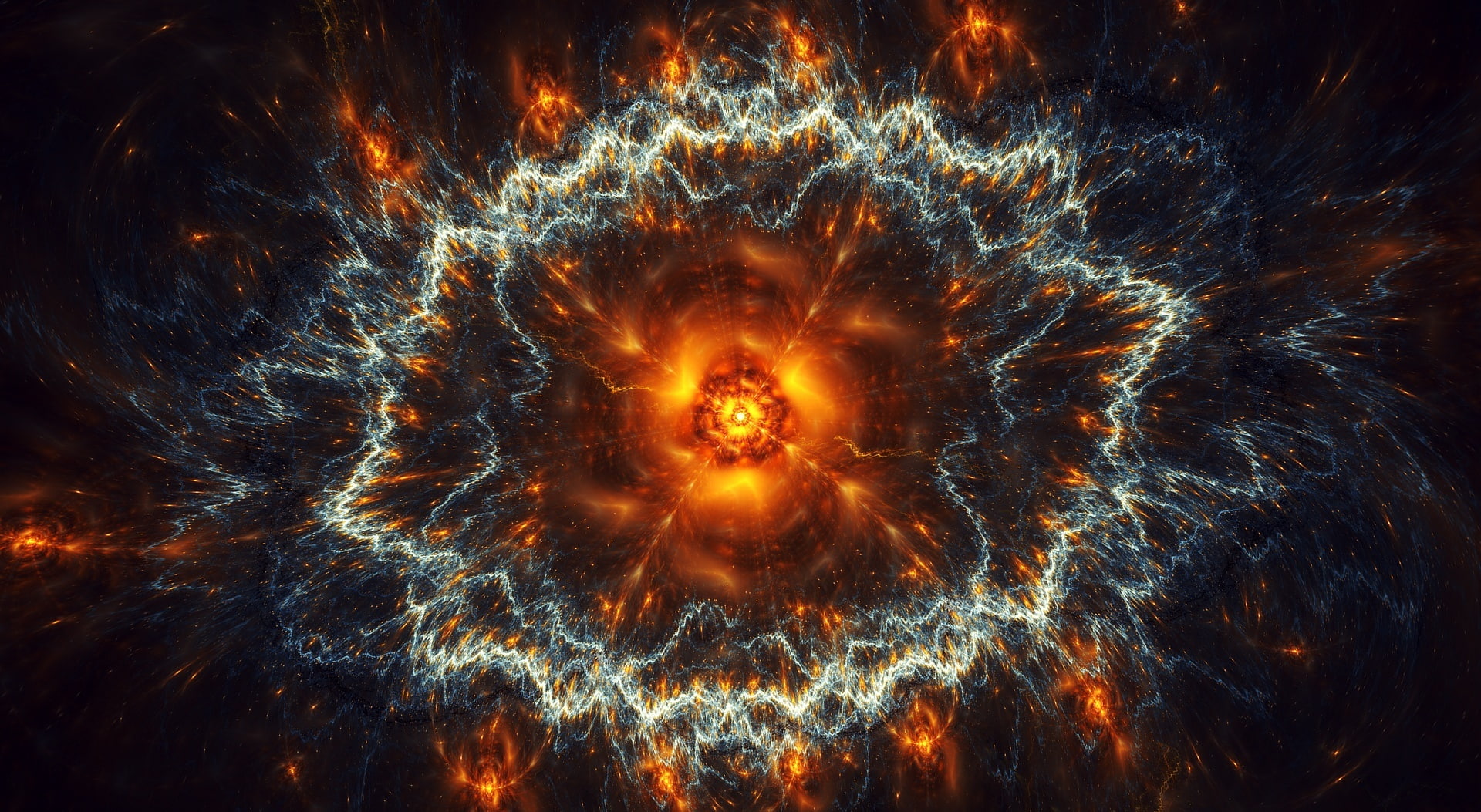Supernova, Space, motion, illuminated, night, orange color, nature