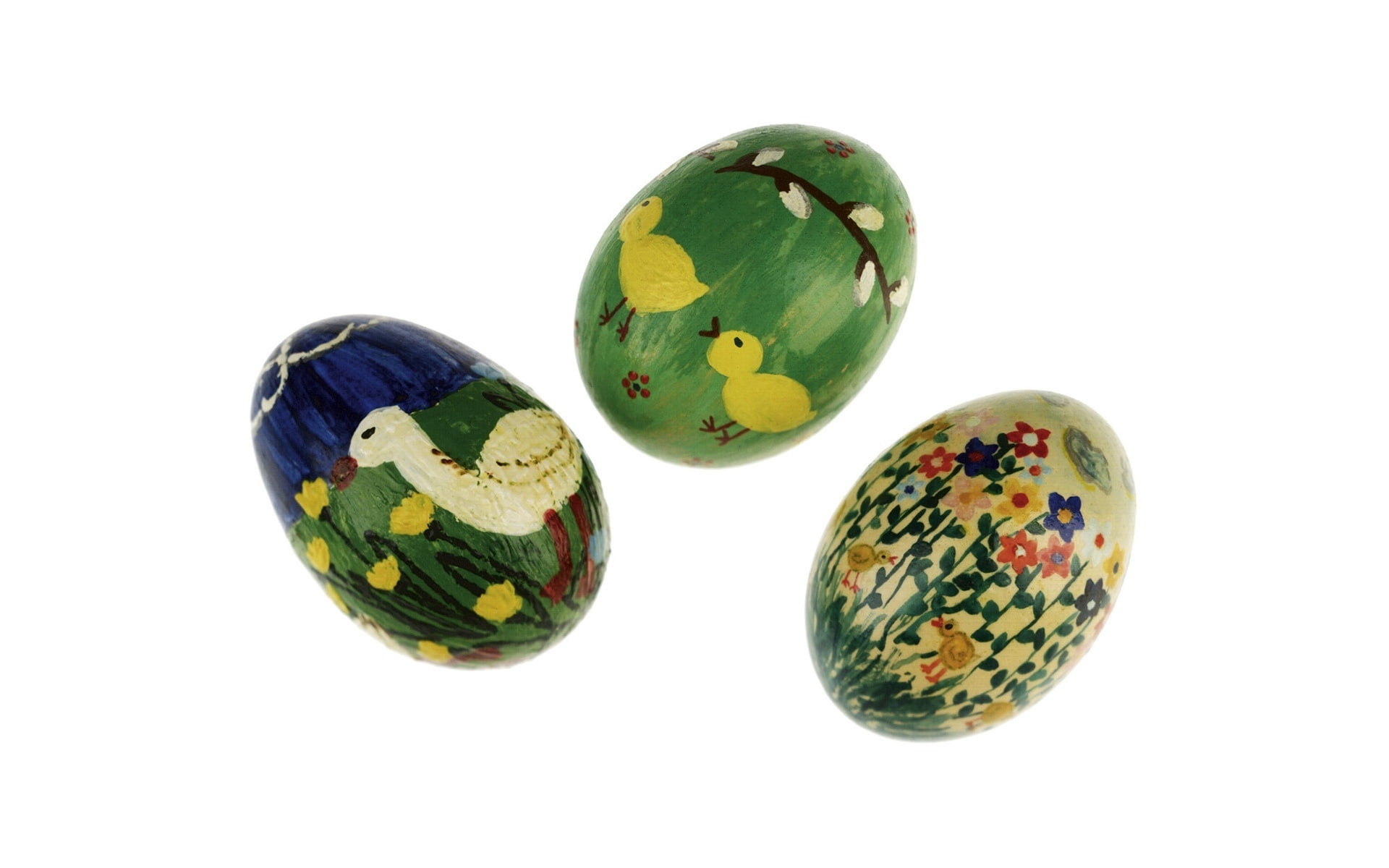Green Easter eggs