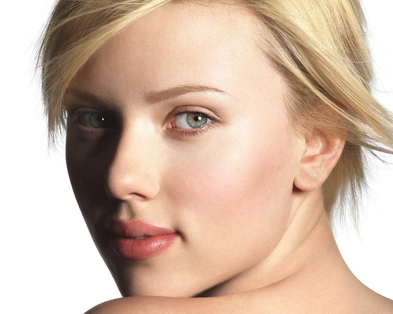 Scarlett Johansson, face, portrait, women, actress, celebrity