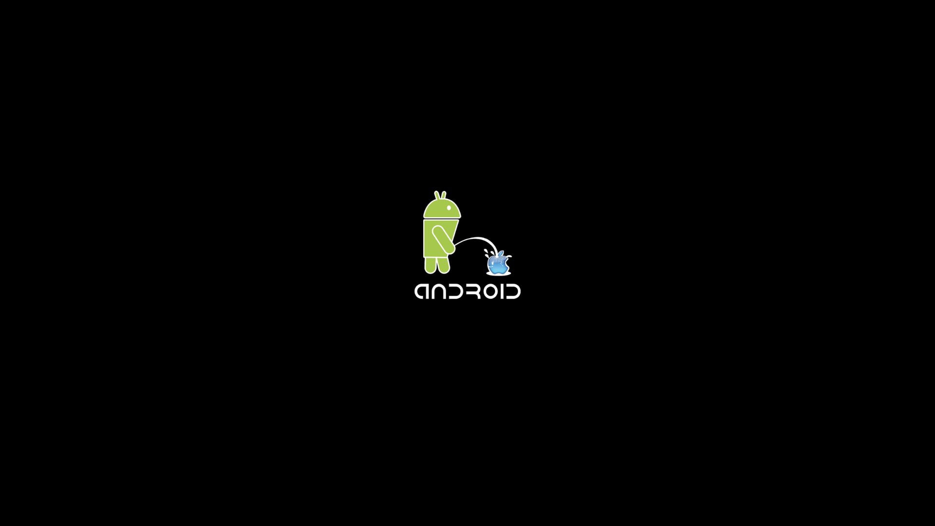 Technology, Android, Apple Inc., copy space, black background