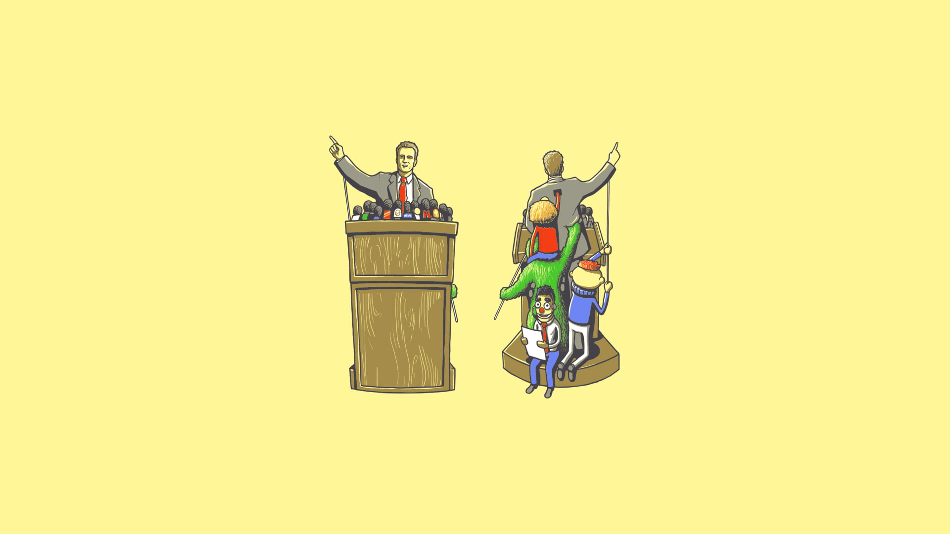 puppet, spokesman