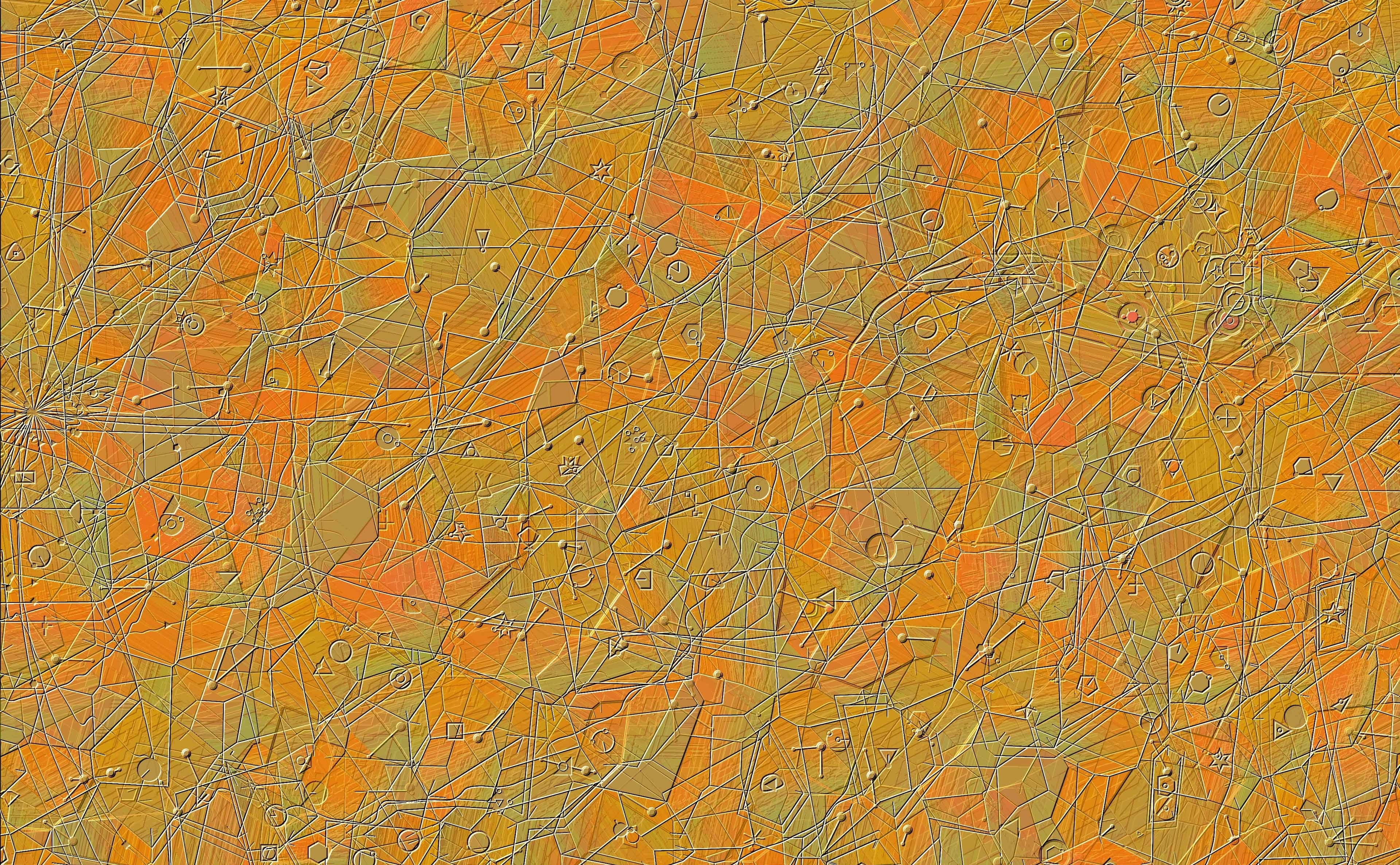 Flannel Autumn, Artistic, Abstract, voronoi, space, scheme, cells