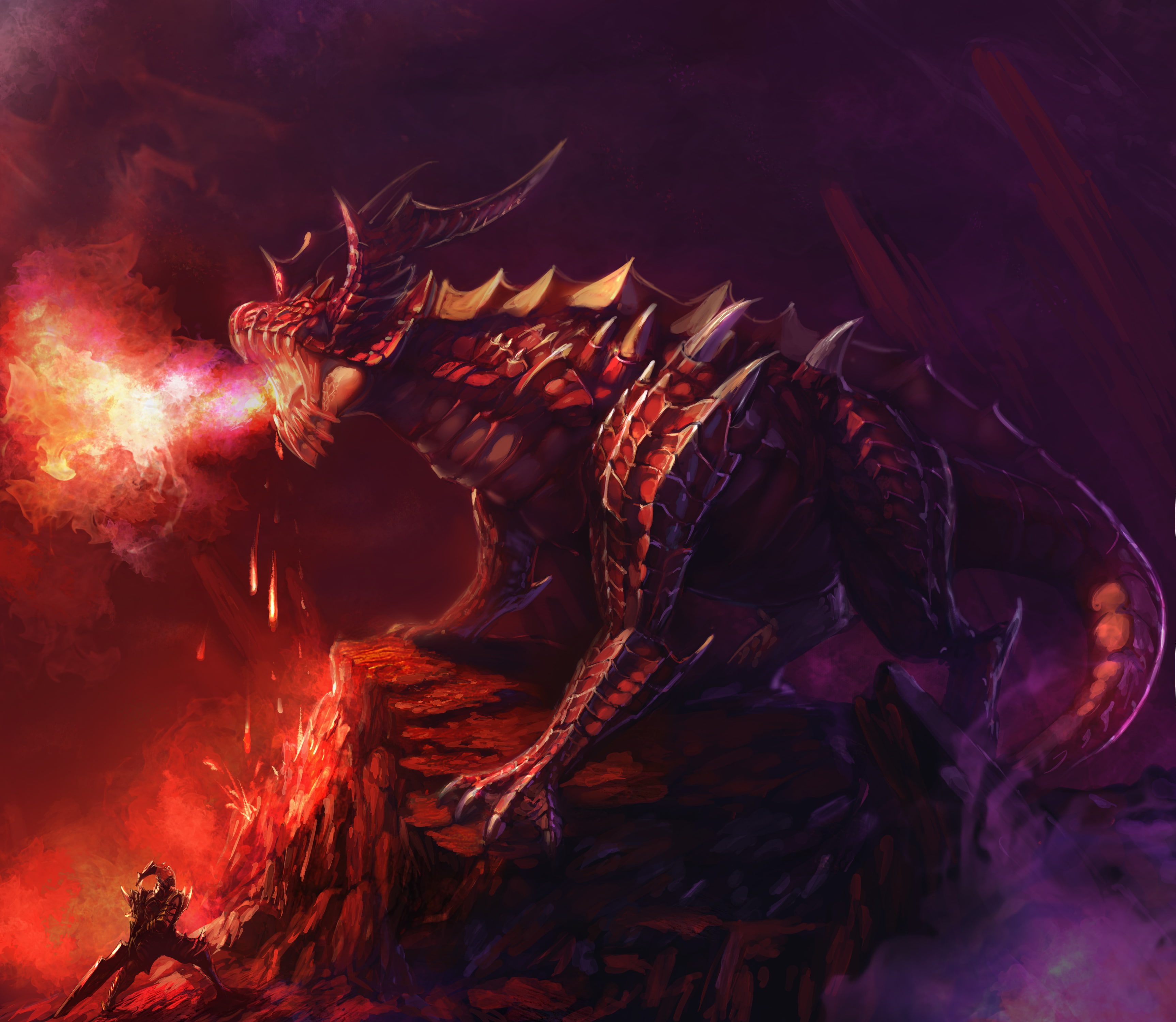 fantasy, rendering, dragons