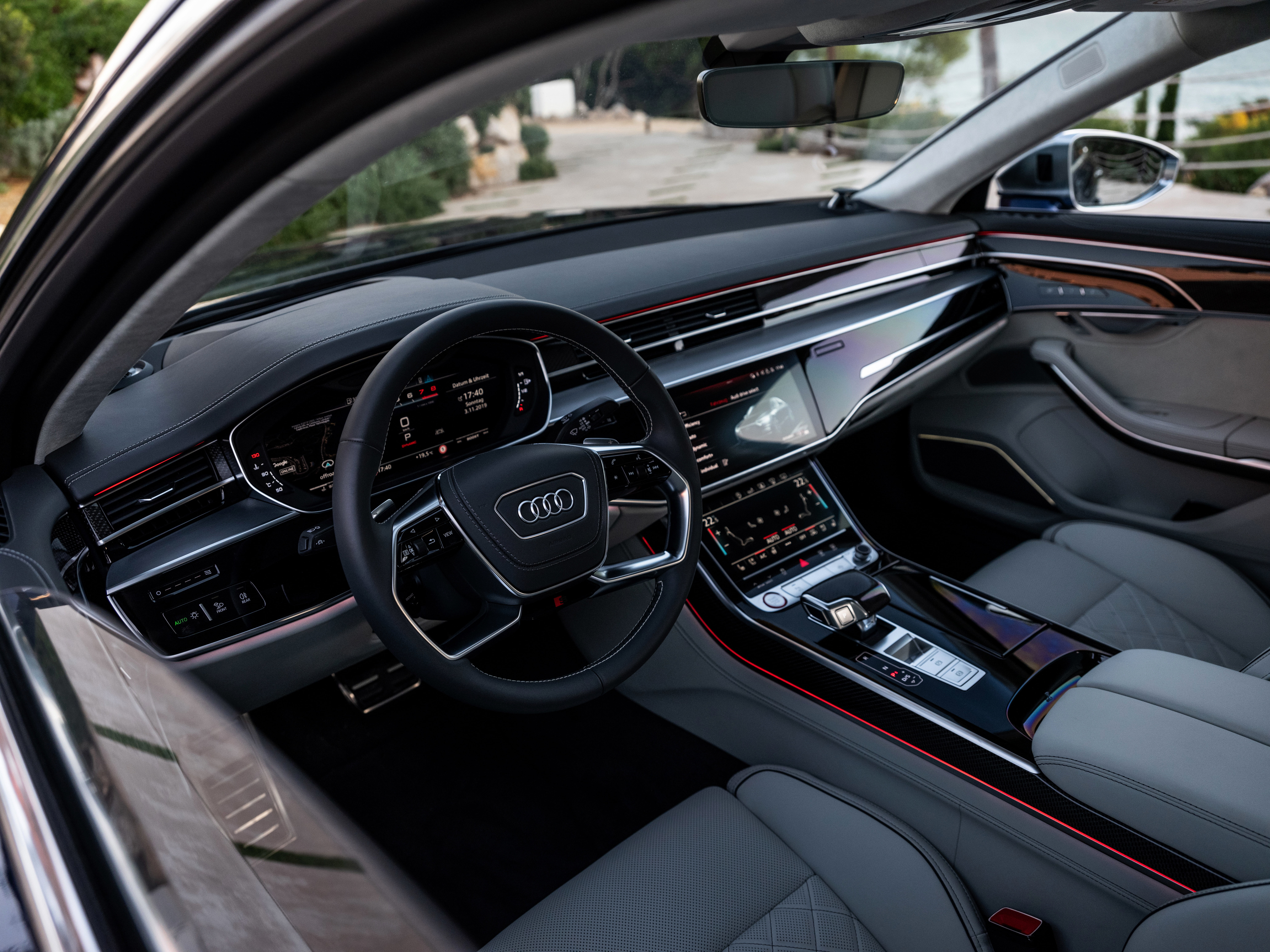 Audi, interior, sedan, salon, Audi A8, Audi S8, 2020, 2019