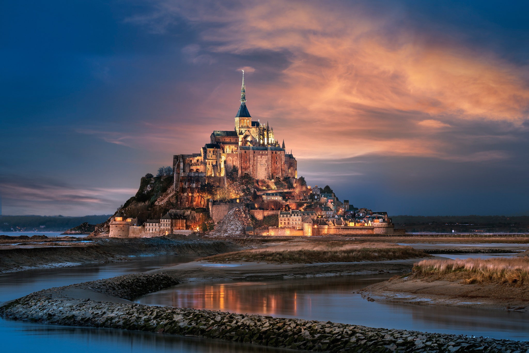 France, Normandy, the city, the island fortress, Mont Saint-Michel