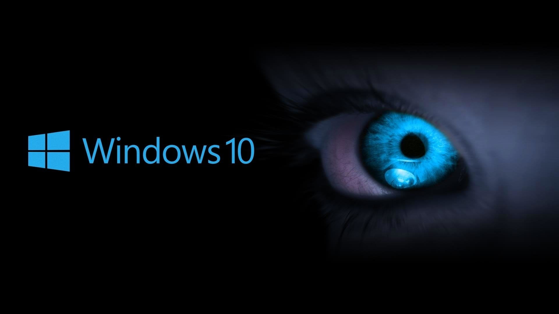 Windows 10 digital wallpaper, technology, human eye, eyesight