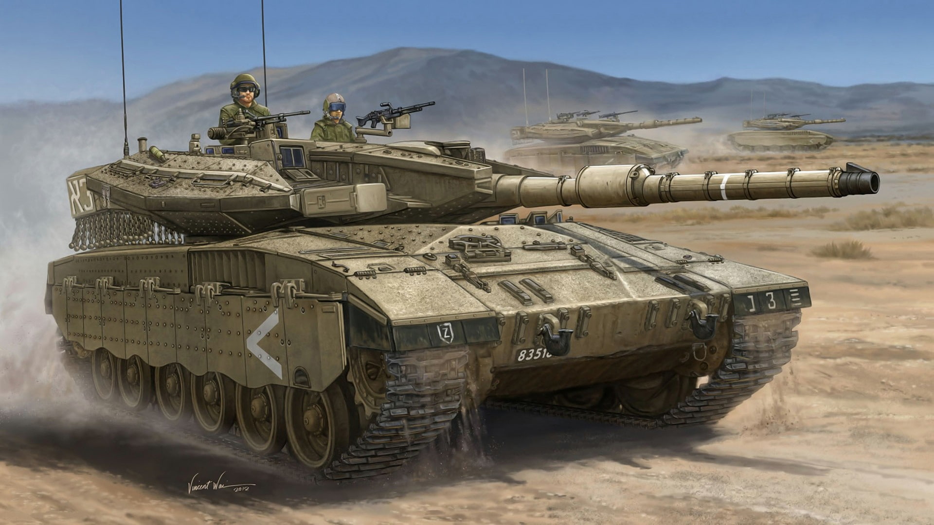 1920x1080 px artwork challenger Merkava military Tank Video Games Halo HD Art