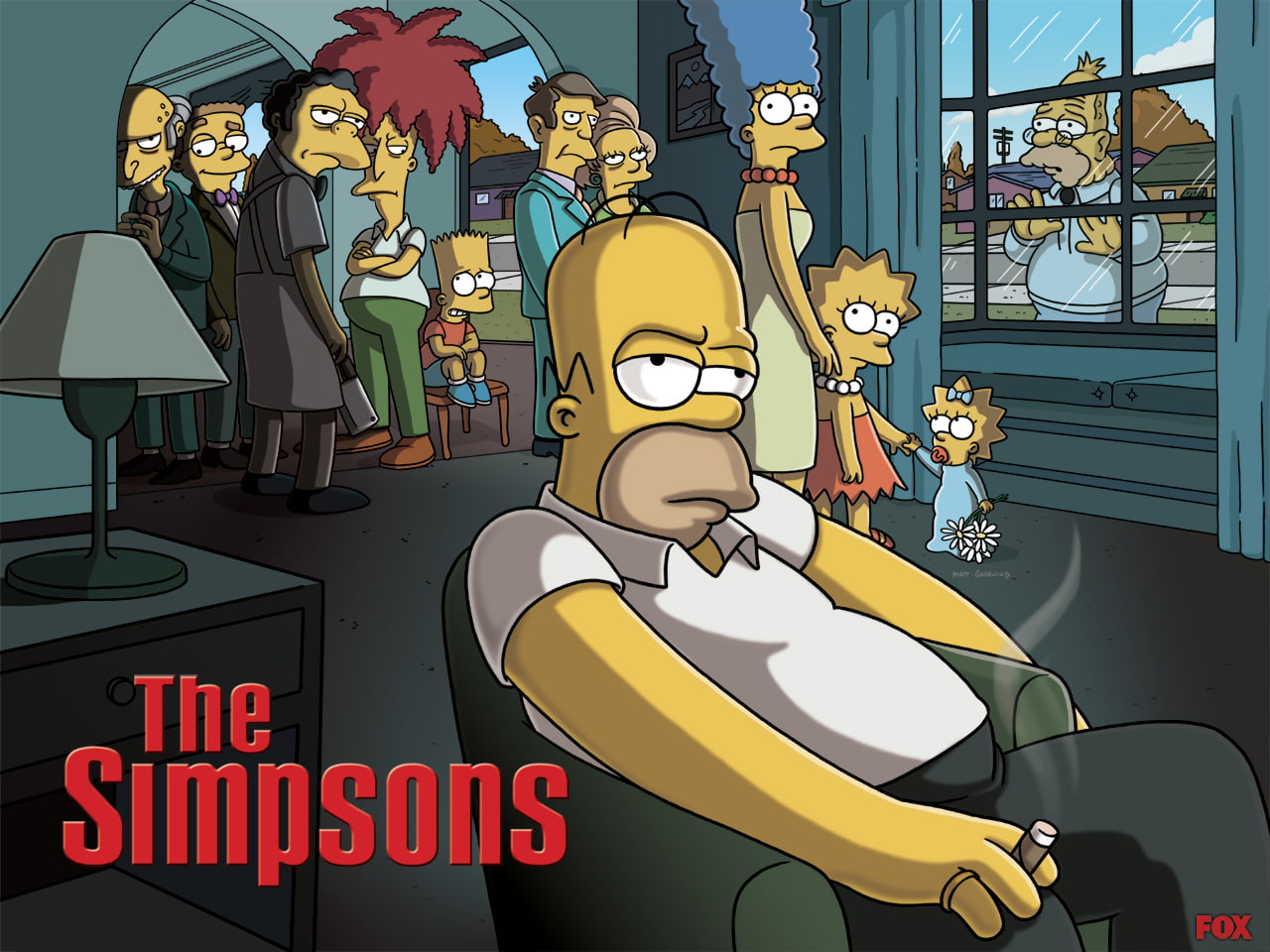The Simpsons The Sopranos HD, the simpsons poster, cartoon/comic
