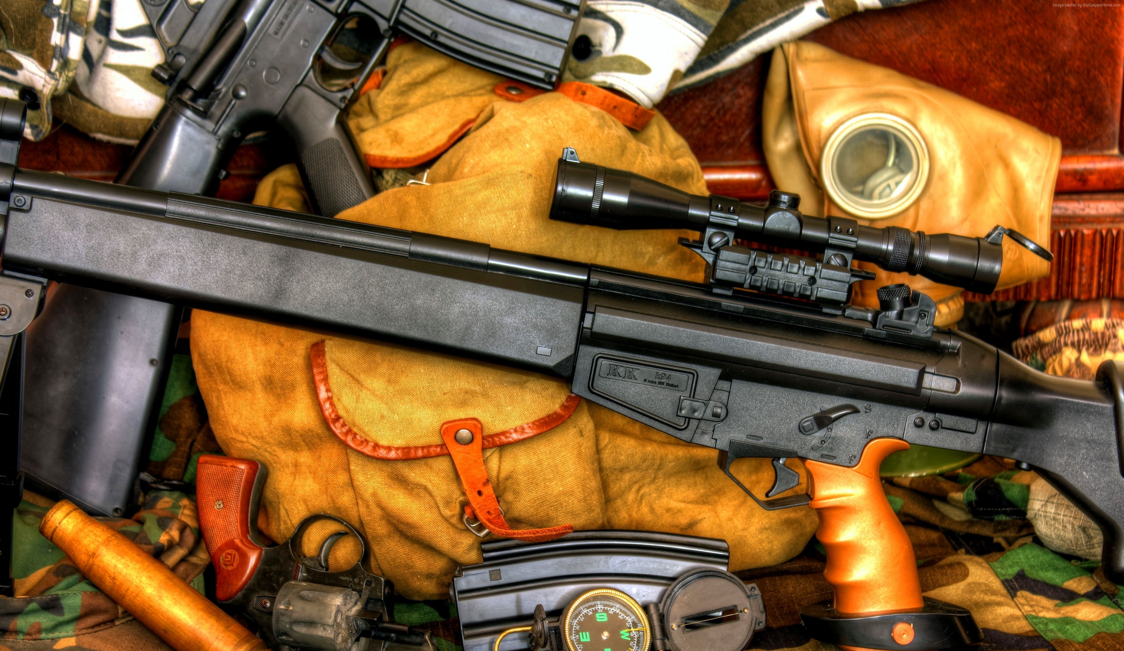 ammunition, m16a1, bullets, compass, FPS-200, K 94, sniper rifle
