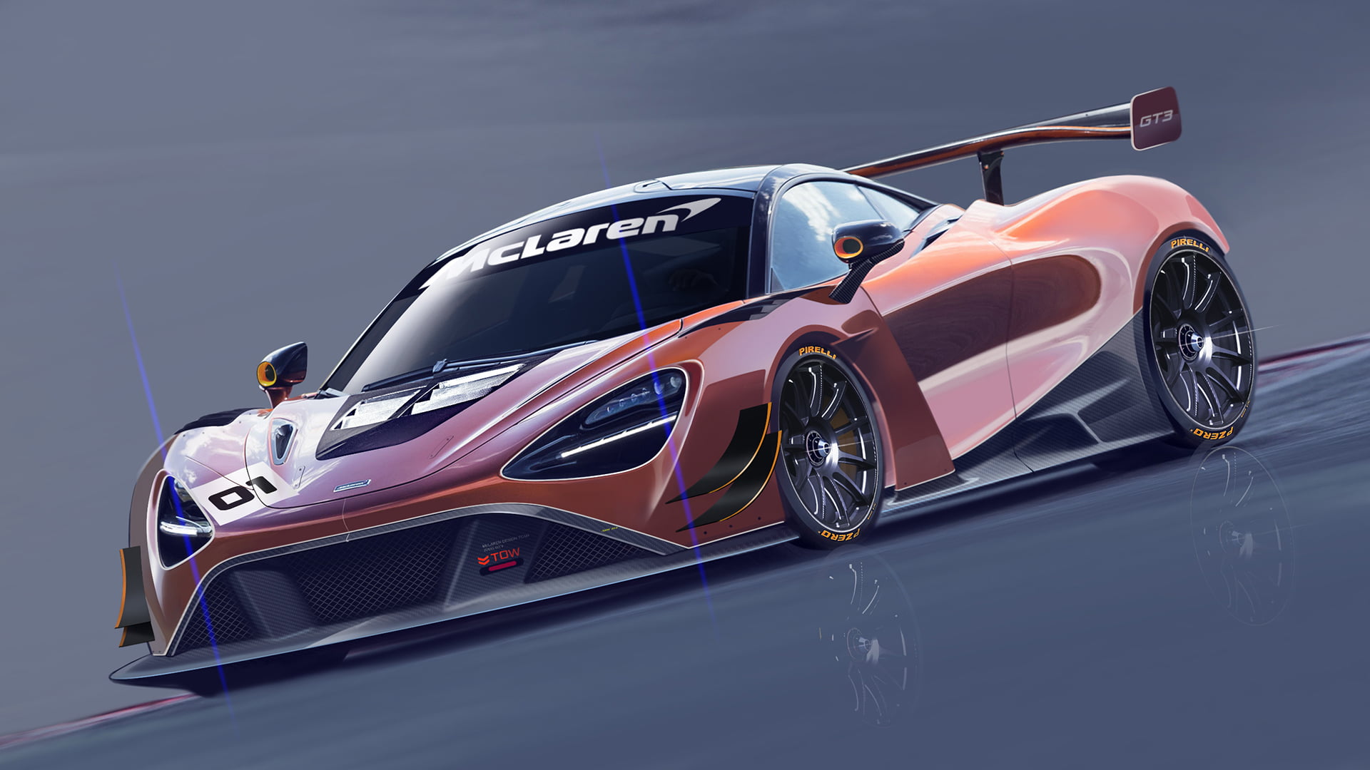 artwork, McLaren, McLaren 720S GT3, transportation, mode of transportation