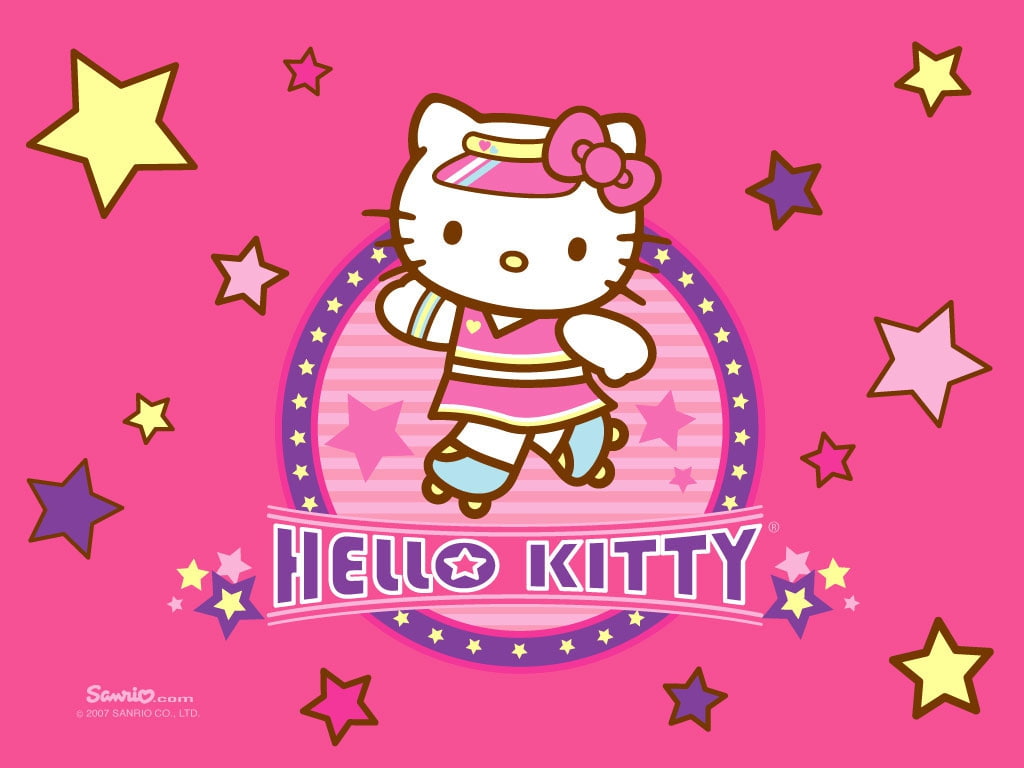 Hello Kitty Roller Blading Roller Kitty Anime Hello Kitty HD Art