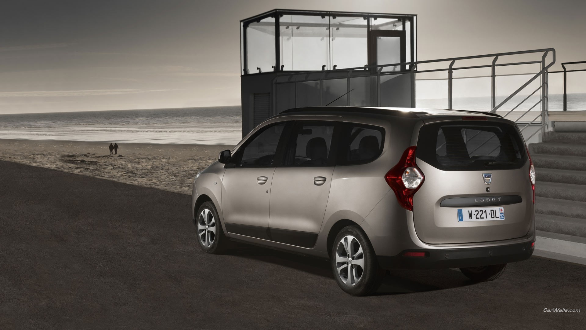 Dacia Lodgy, car, beach, vehicle, sea, land, water, sky, motor vehicle