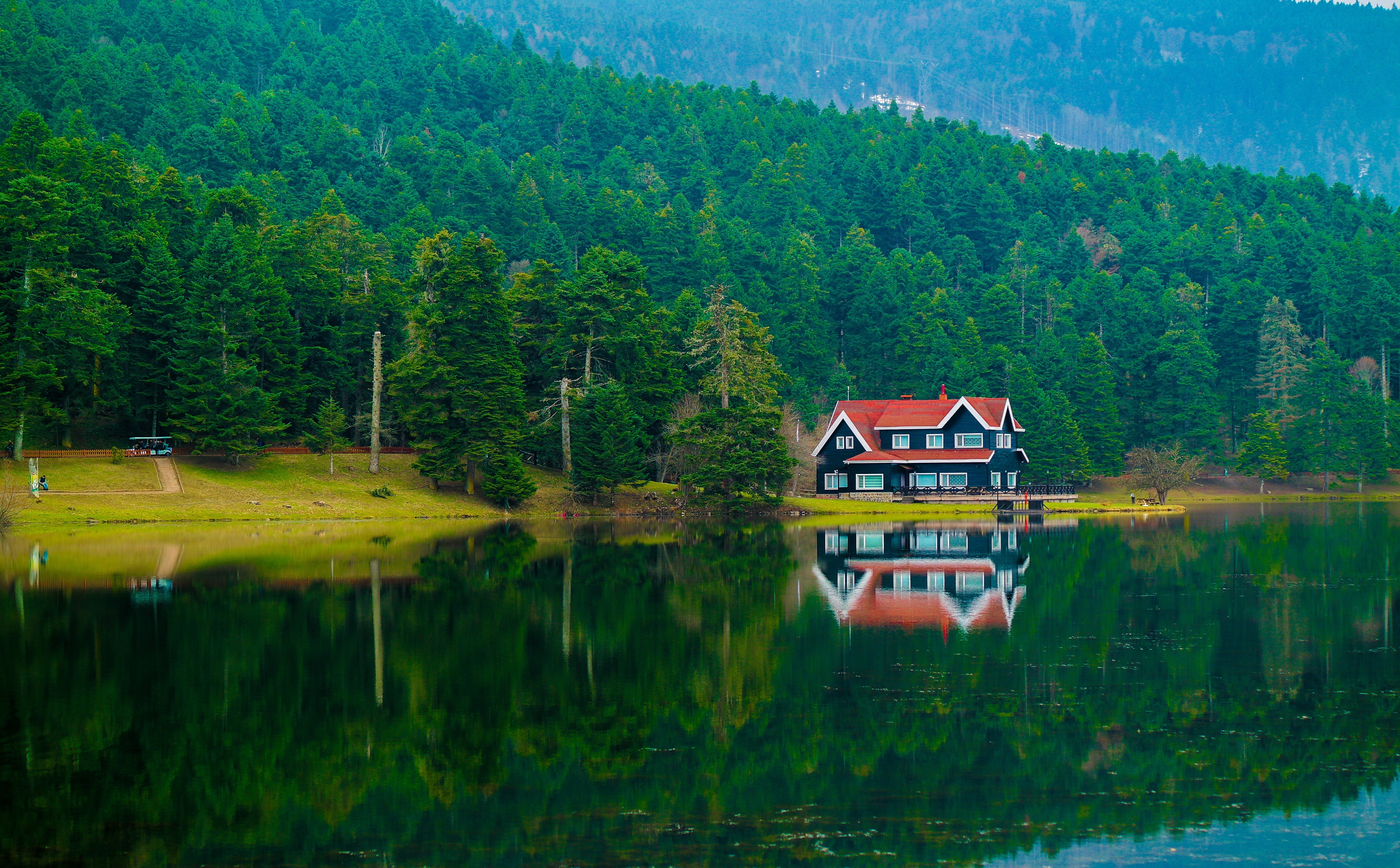 Bolu Abant, Europe, Turkey, lake, landscape, mountain, green