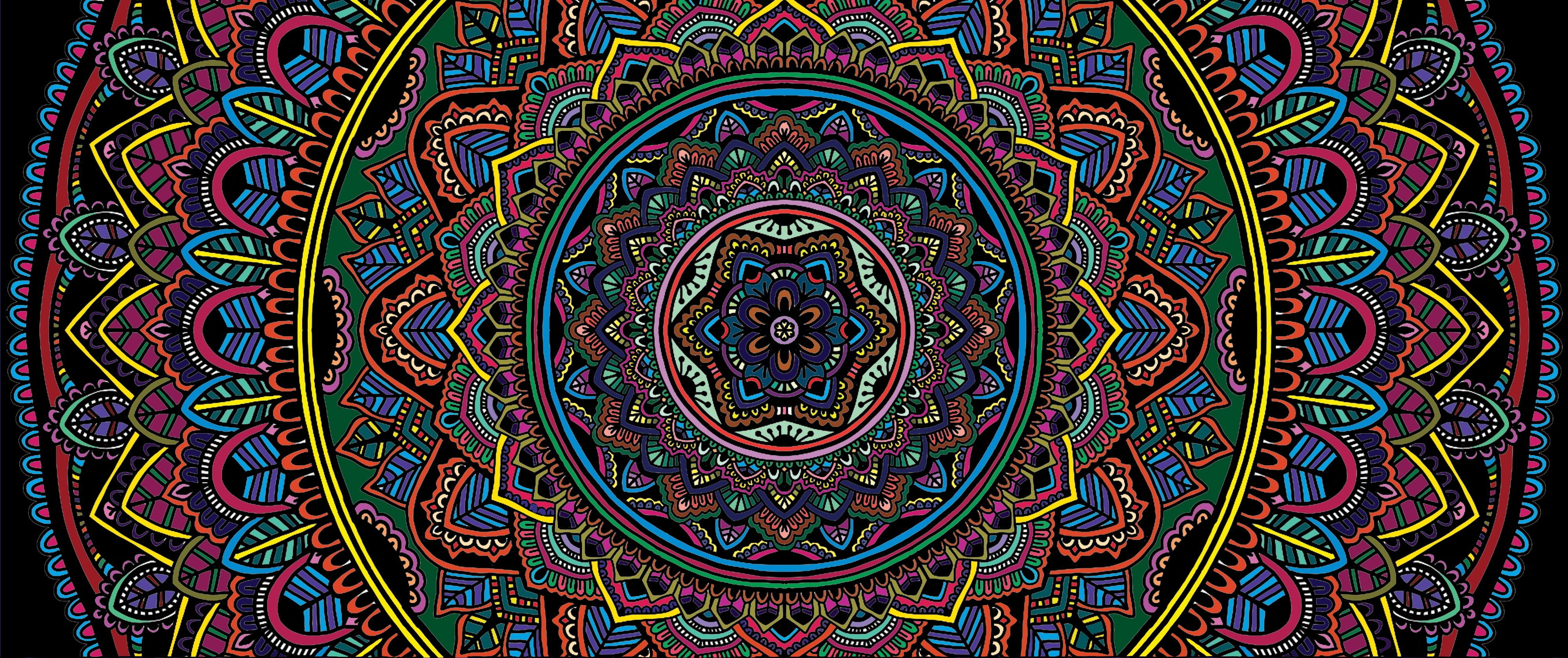 Mandala, colorful, abstract, texture, multi colored, pattern
