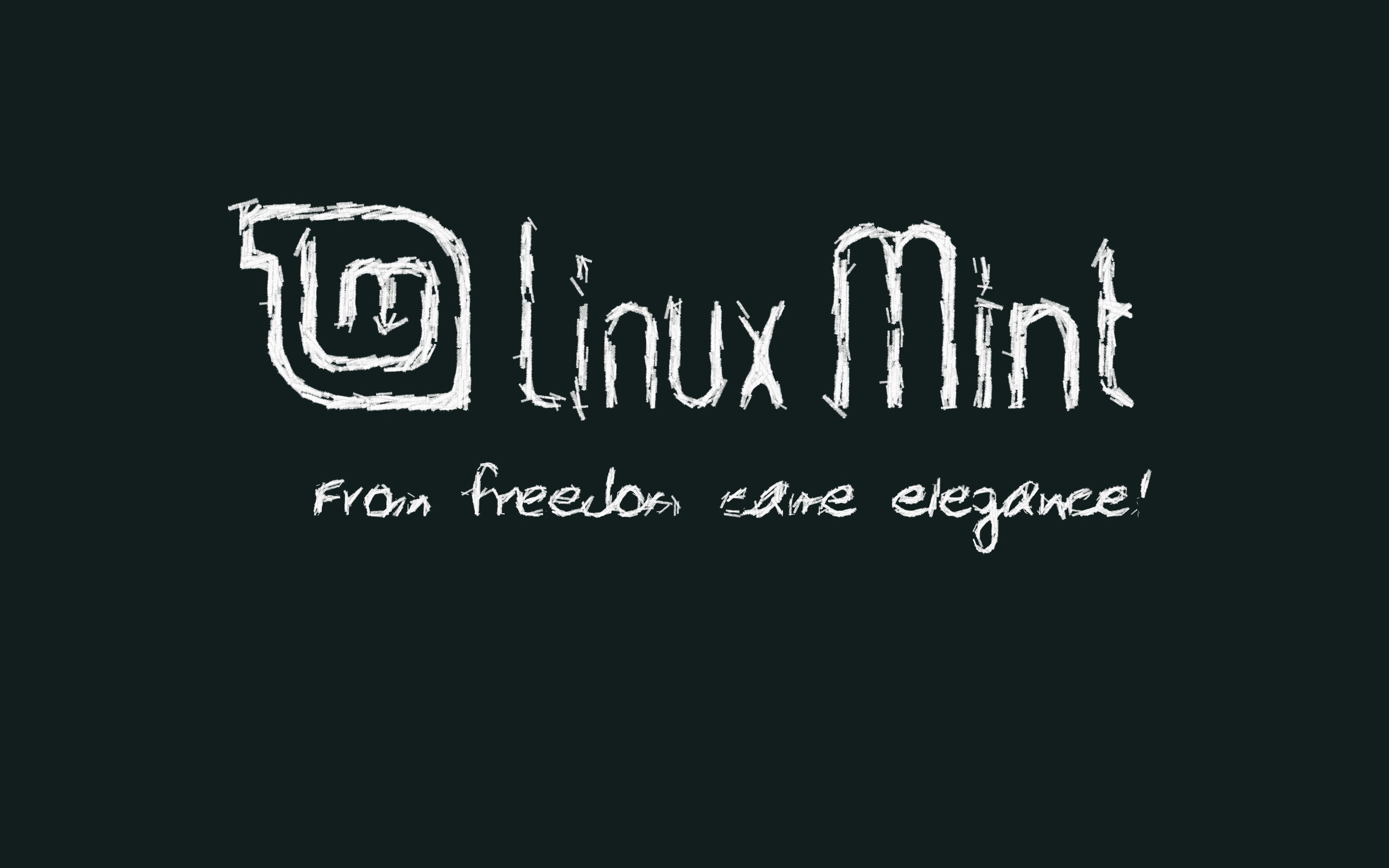 linux linux mint gnu, text, communication, western script, black background