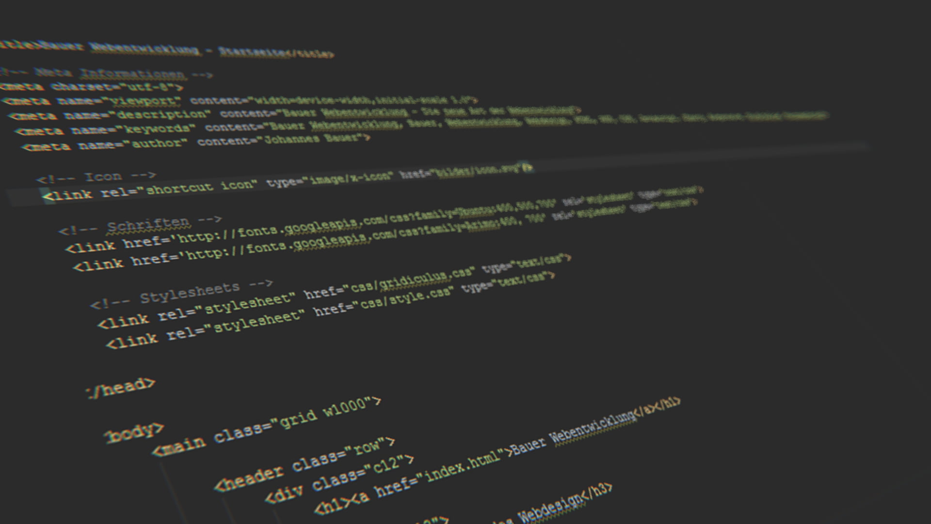programming language screengrab, computer script, dark gray code