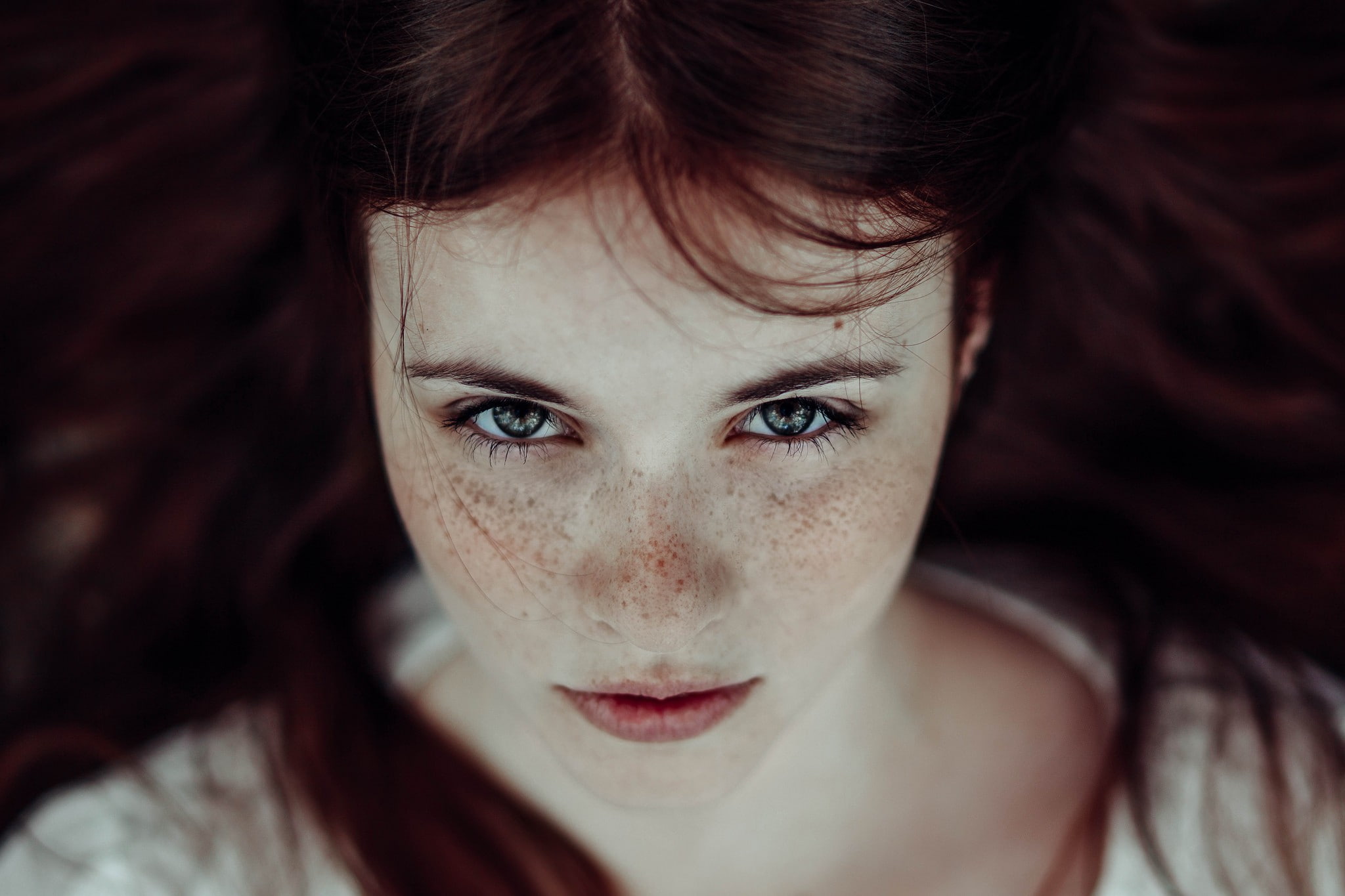 Women, Redhead, Freckles, Face