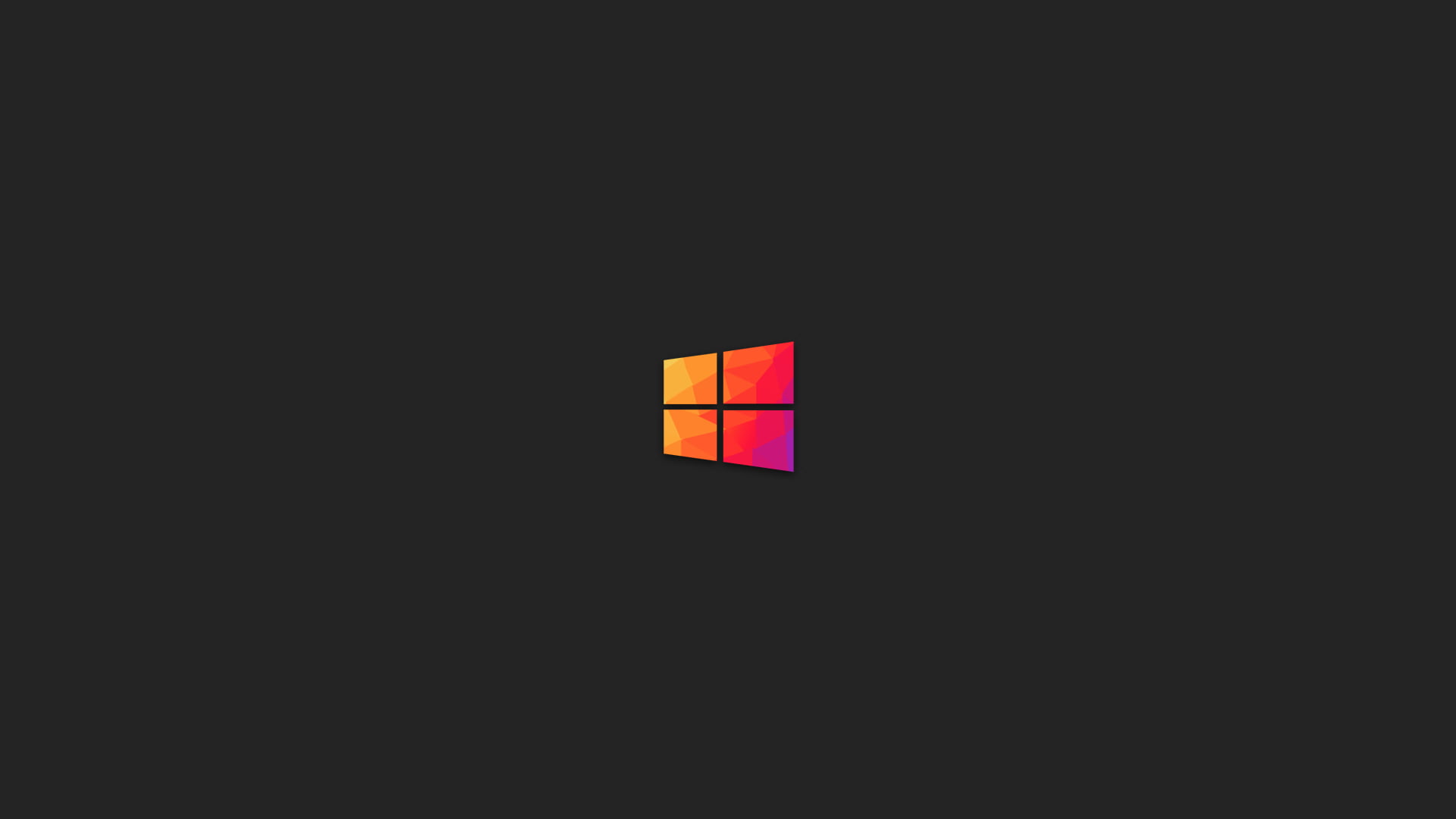 Windows 10, polygon art, colorful