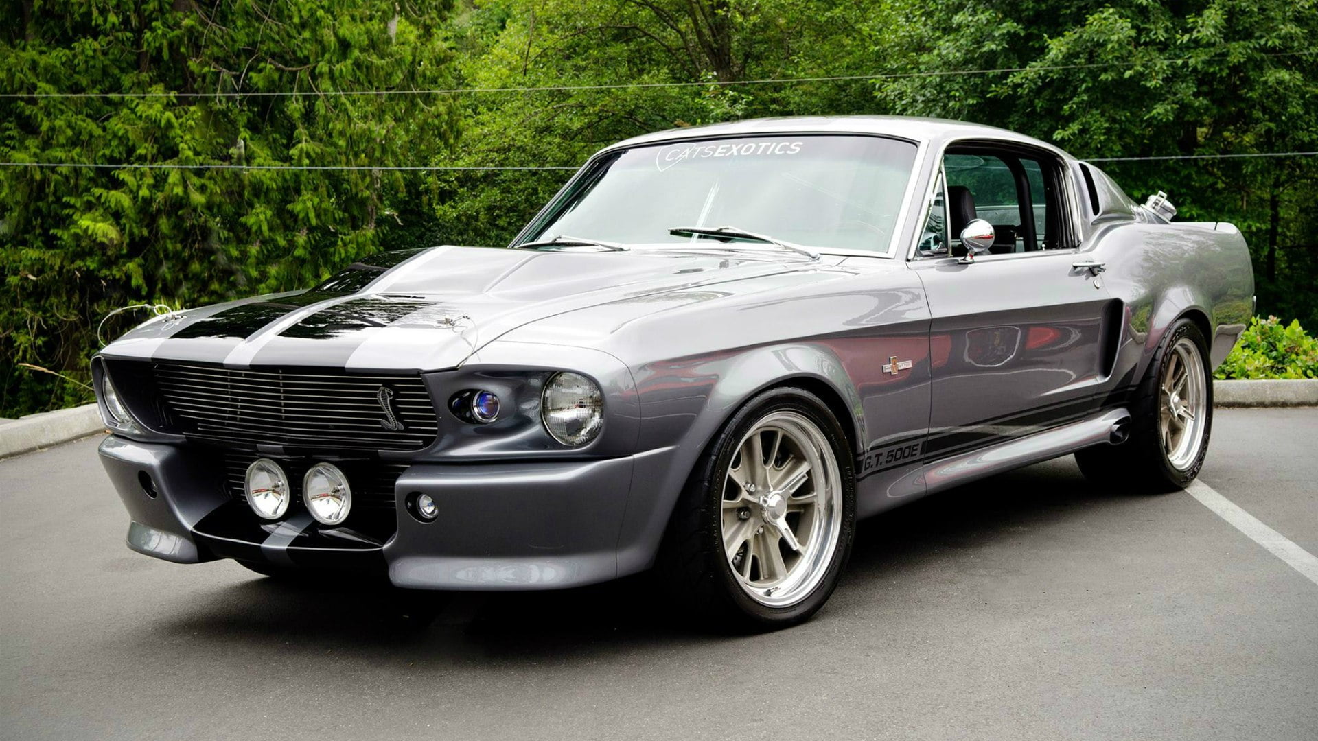 gray Shelby GT500, Mustang, Ford, Eleanor, GT 500, Muscle car