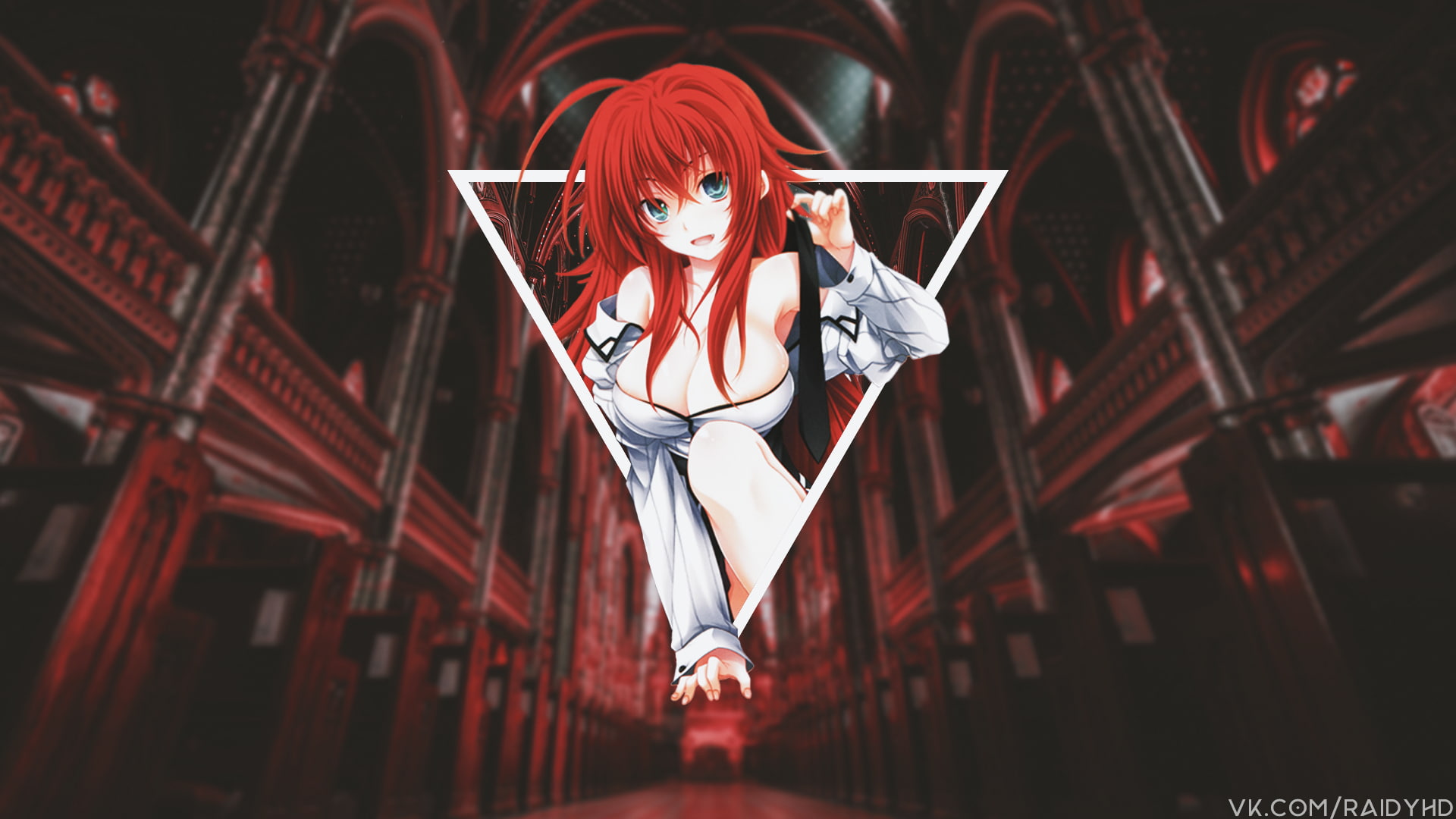 anime girls, picture-in-picture, Gremory Rias, Highschool DxD