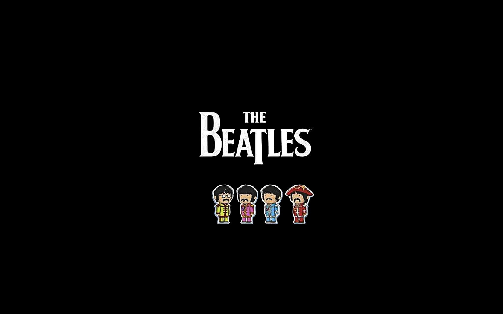 The Beatles logo, name, members, picture, font, vector, illustration