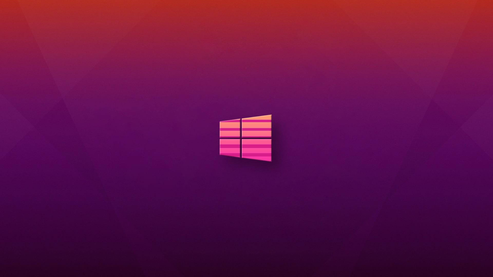 Windows 10, logo, pink, purple background, vaporwave