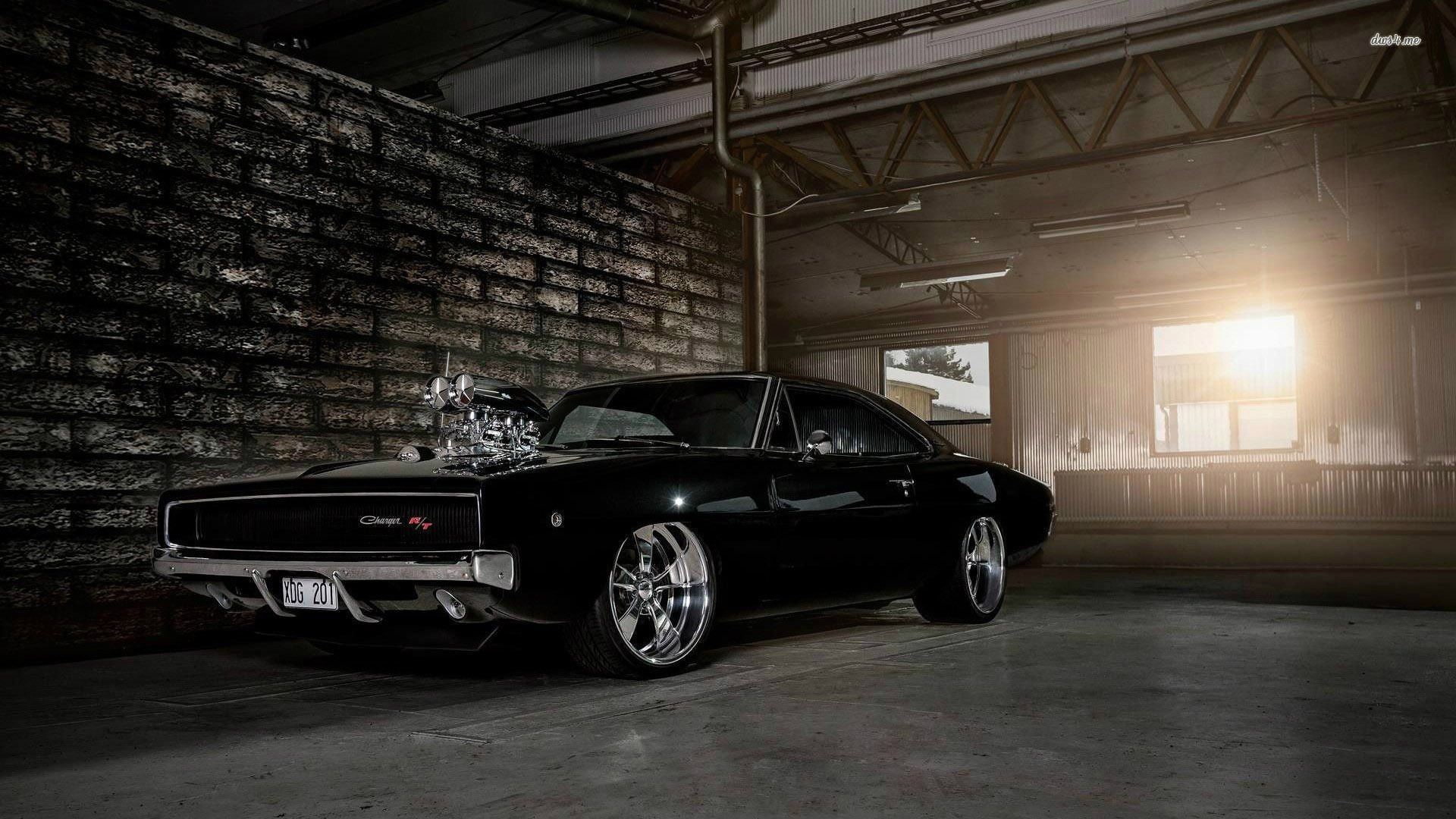 black muscle car, Fast and Furious, Dodge Charger, muscle cars