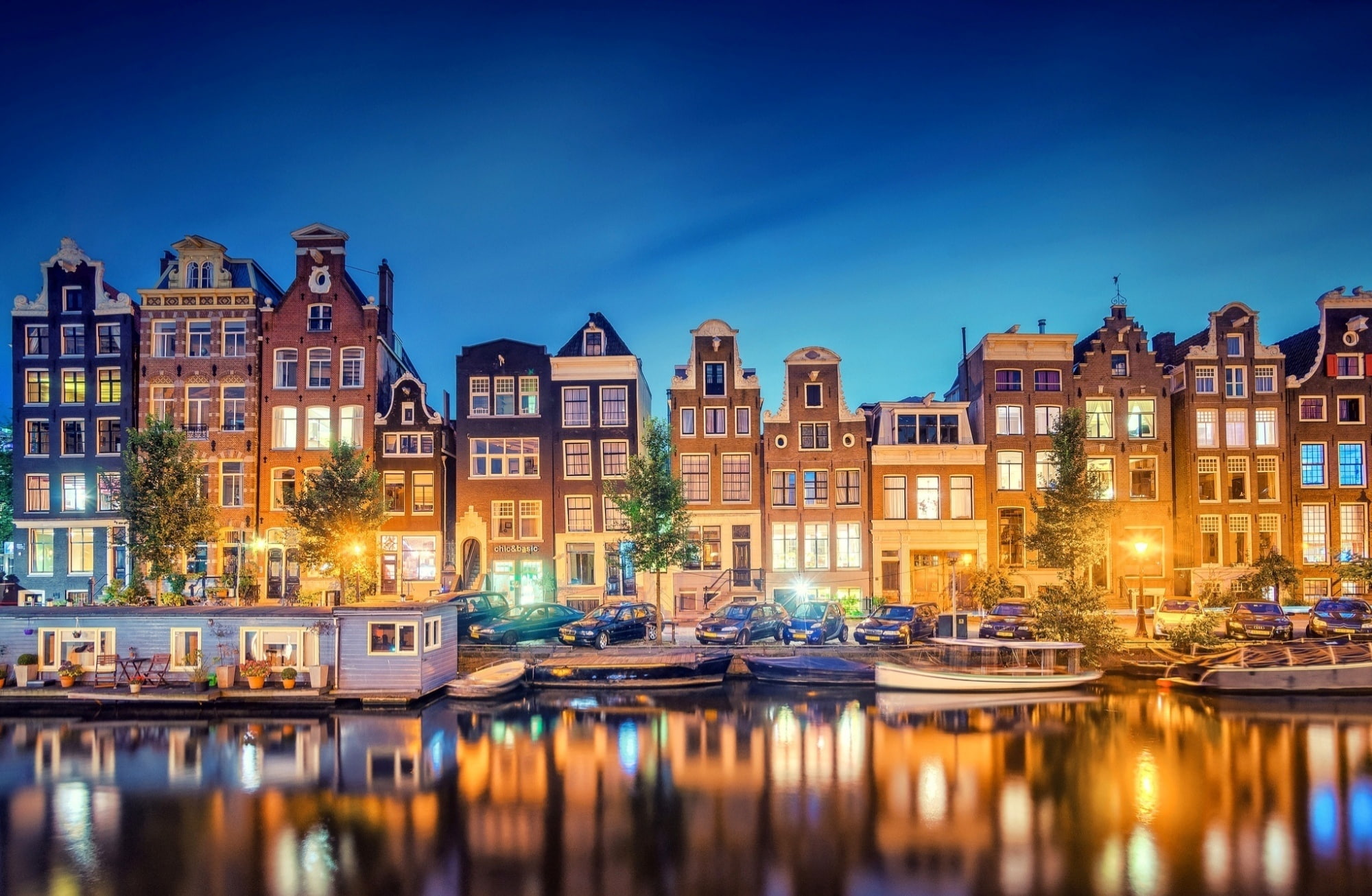 Amsterdam Lights, brown concrete buildings, Europe, Netherlands