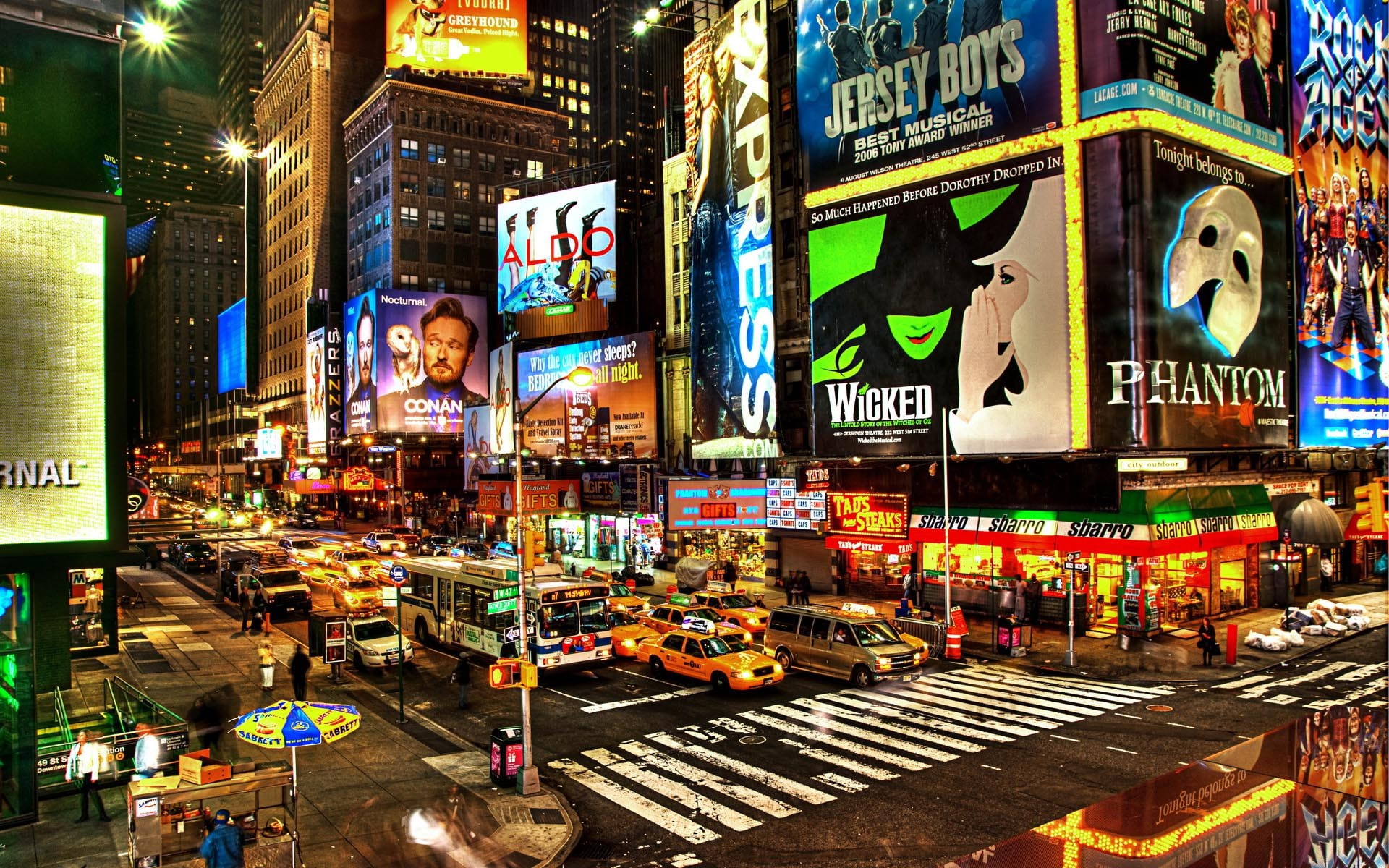 nyc   hd widescreen, city, architecture, illuminated, night
