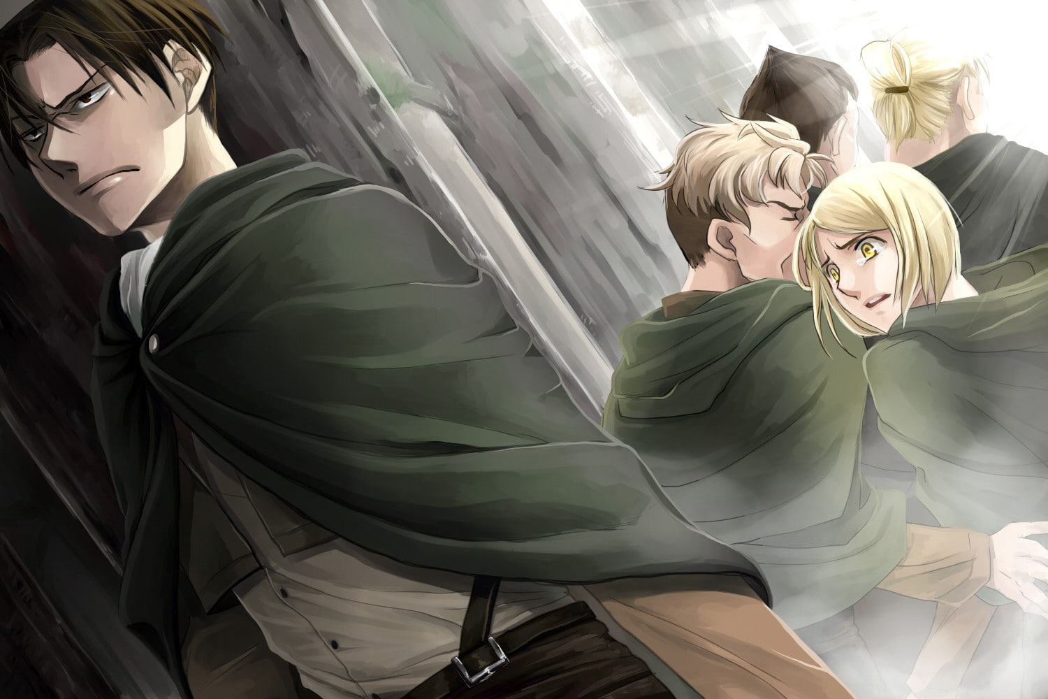 Shingeki no Kyojin, Levi Ackerman, Petra Ral, Oluo Bozado, Eld Jinn