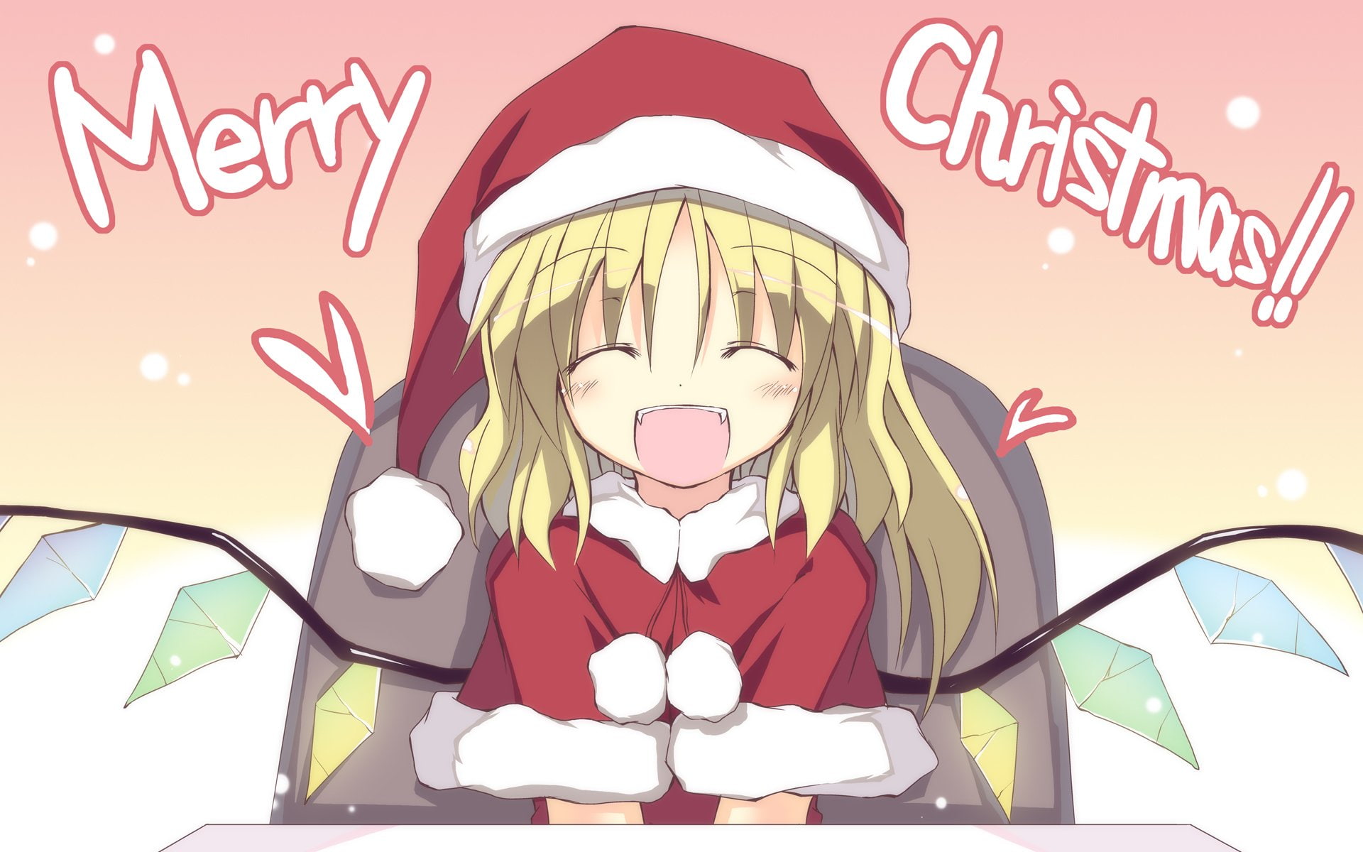 Anime, Touhou, Flandre Scarlet, Merry Christmas