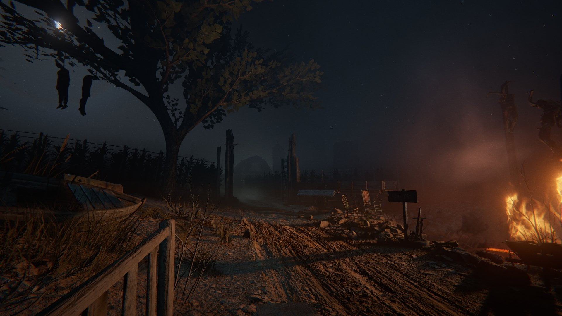 Video Game, Outlast 2, tree, night, plant, nature, no people