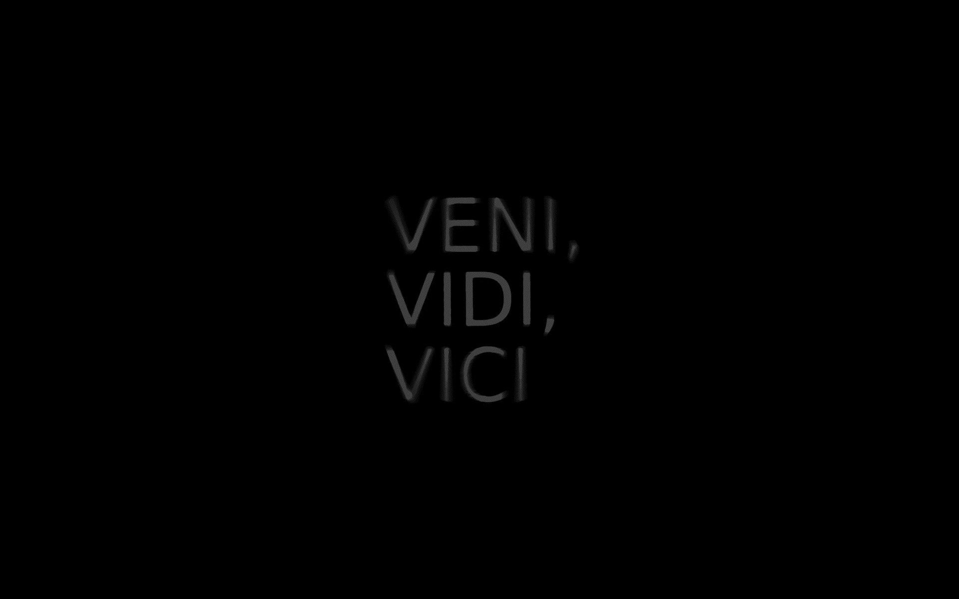 black minimalistic text quotes typography backgrounds black background julius caesar veni vidi vic Art Minimalistic HD Art