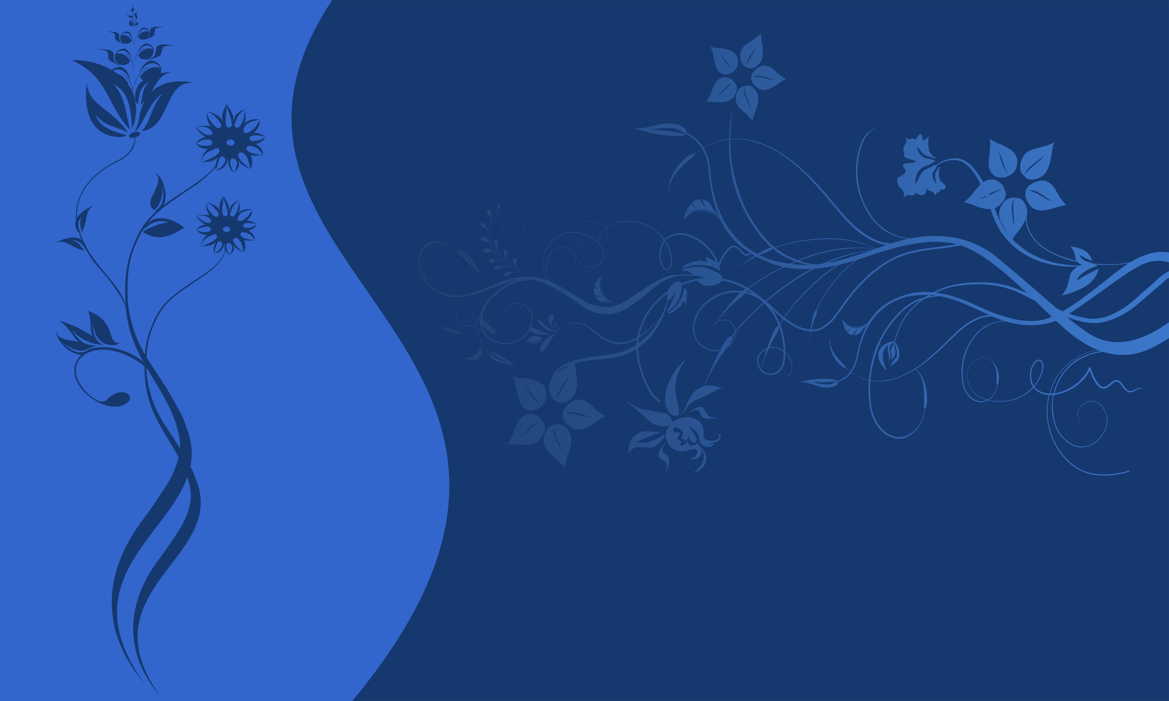 flowers, pattern, vector, texture, blue background