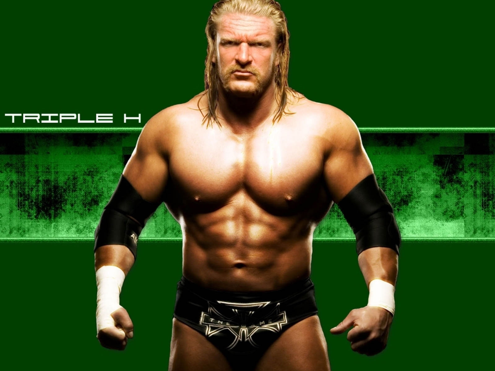 Triple H, Triple H digital wallpaper, super saiyan, wwe, heavyweight championship