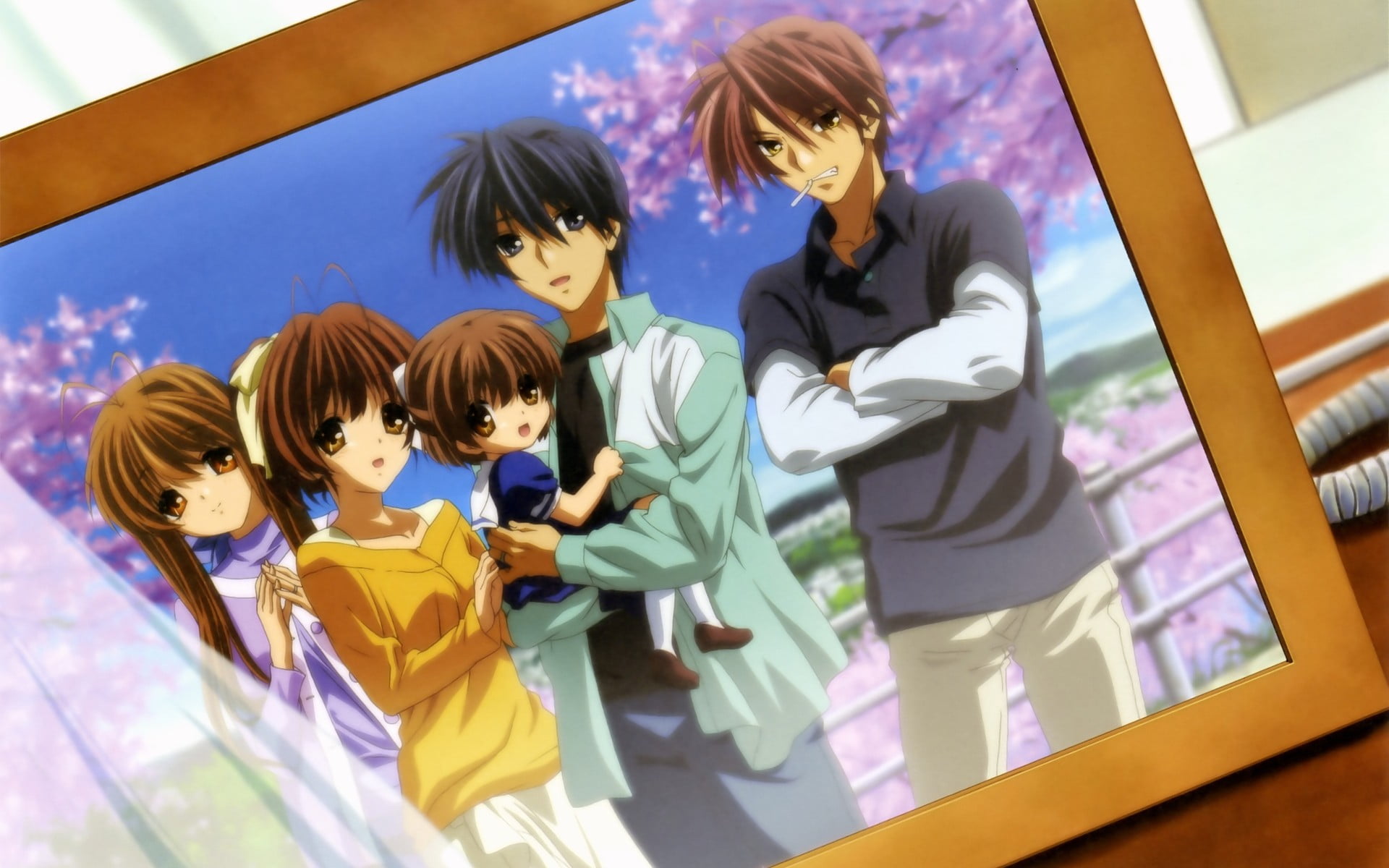 Clannad, anime girls, women, group of people, childhood, females