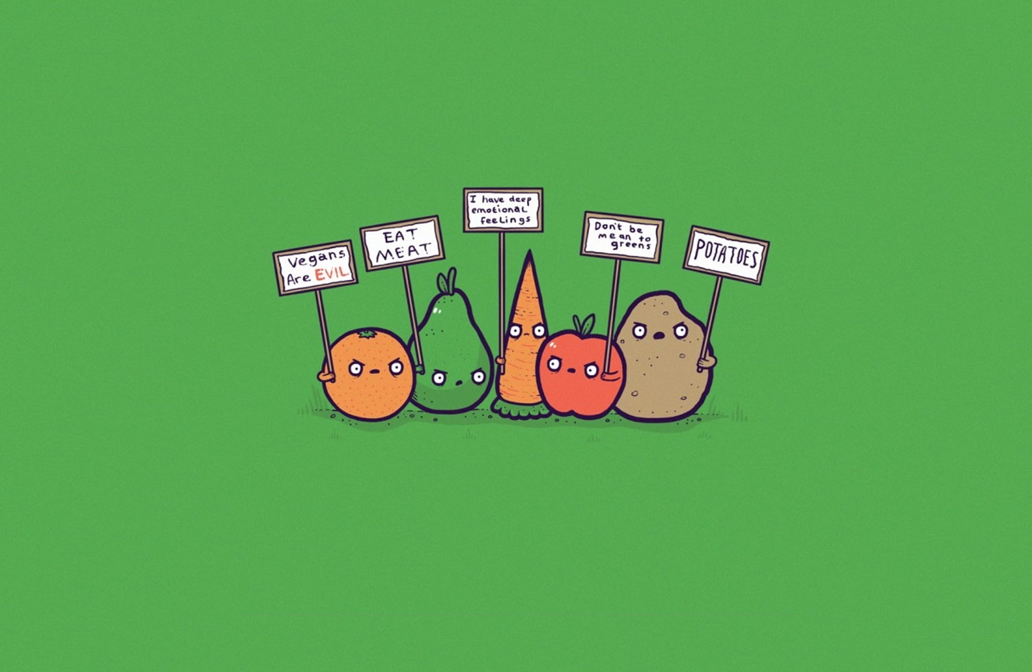 vegetable illustrations, threadless, simple, veganism, orange (fruit)