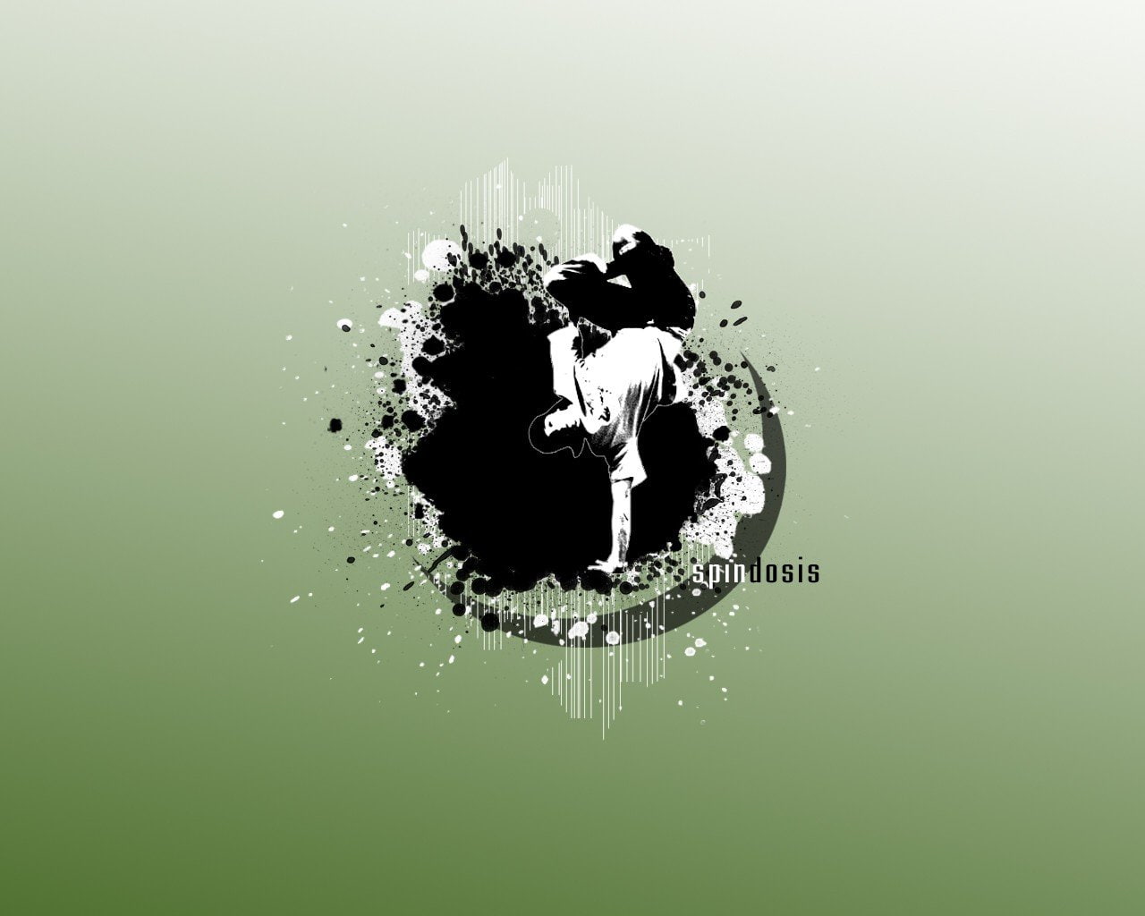 dancing splashes simple background, green background, studio shot