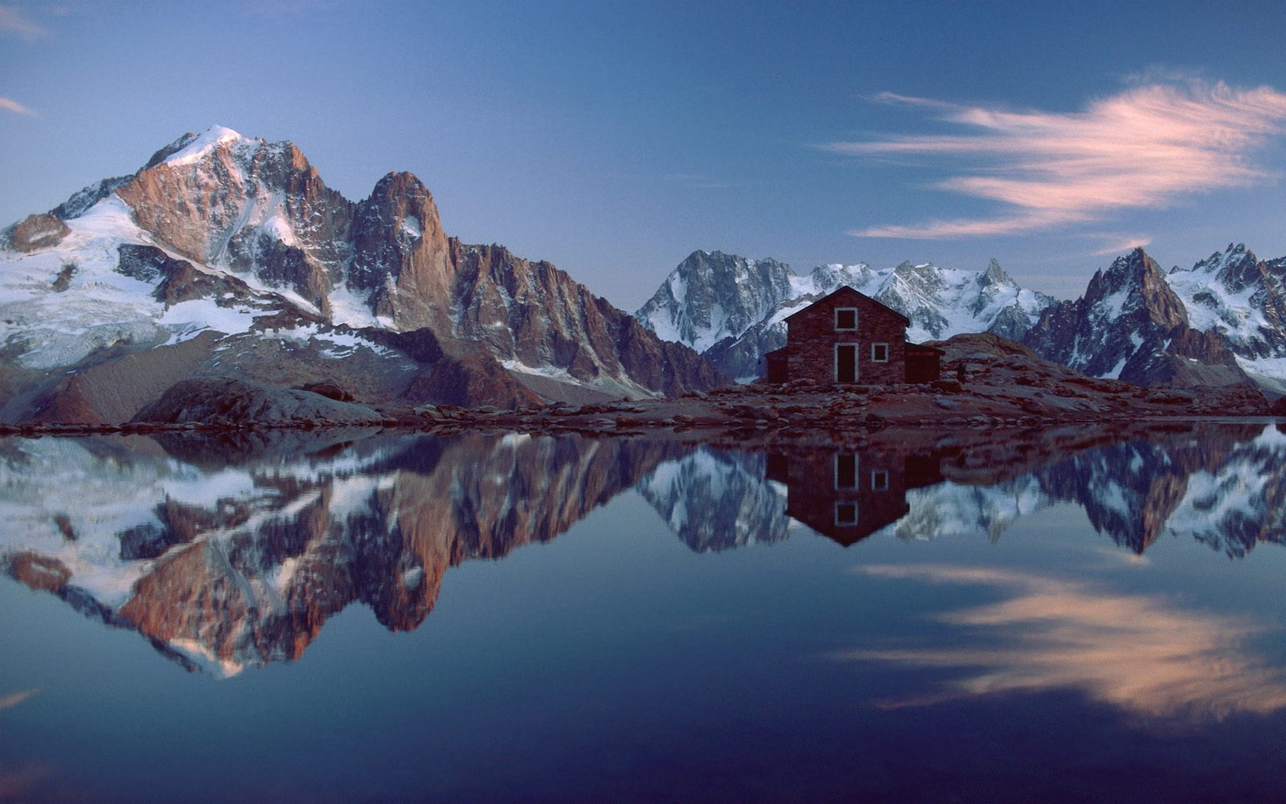 reflection, mountain, scenics - nature, water, mountain range