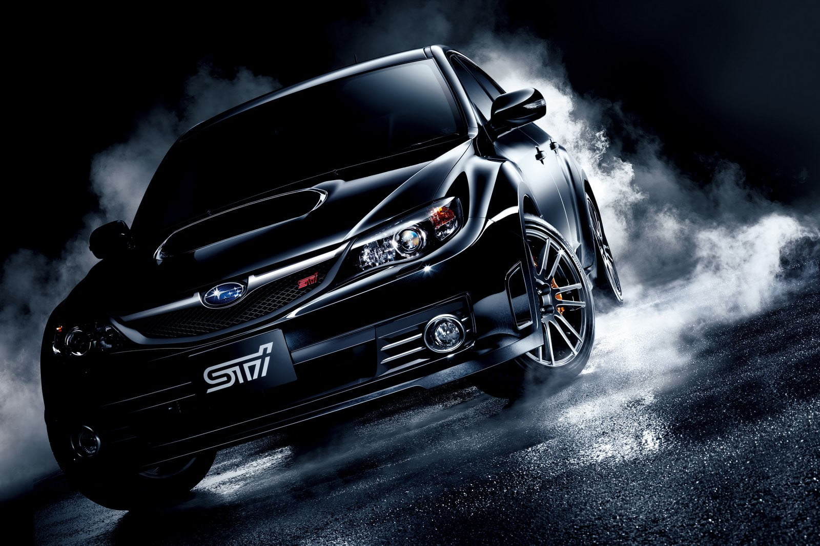 black sedan, Subaru, Subaru WRX STI, Japanese, car, vehicle, transportation