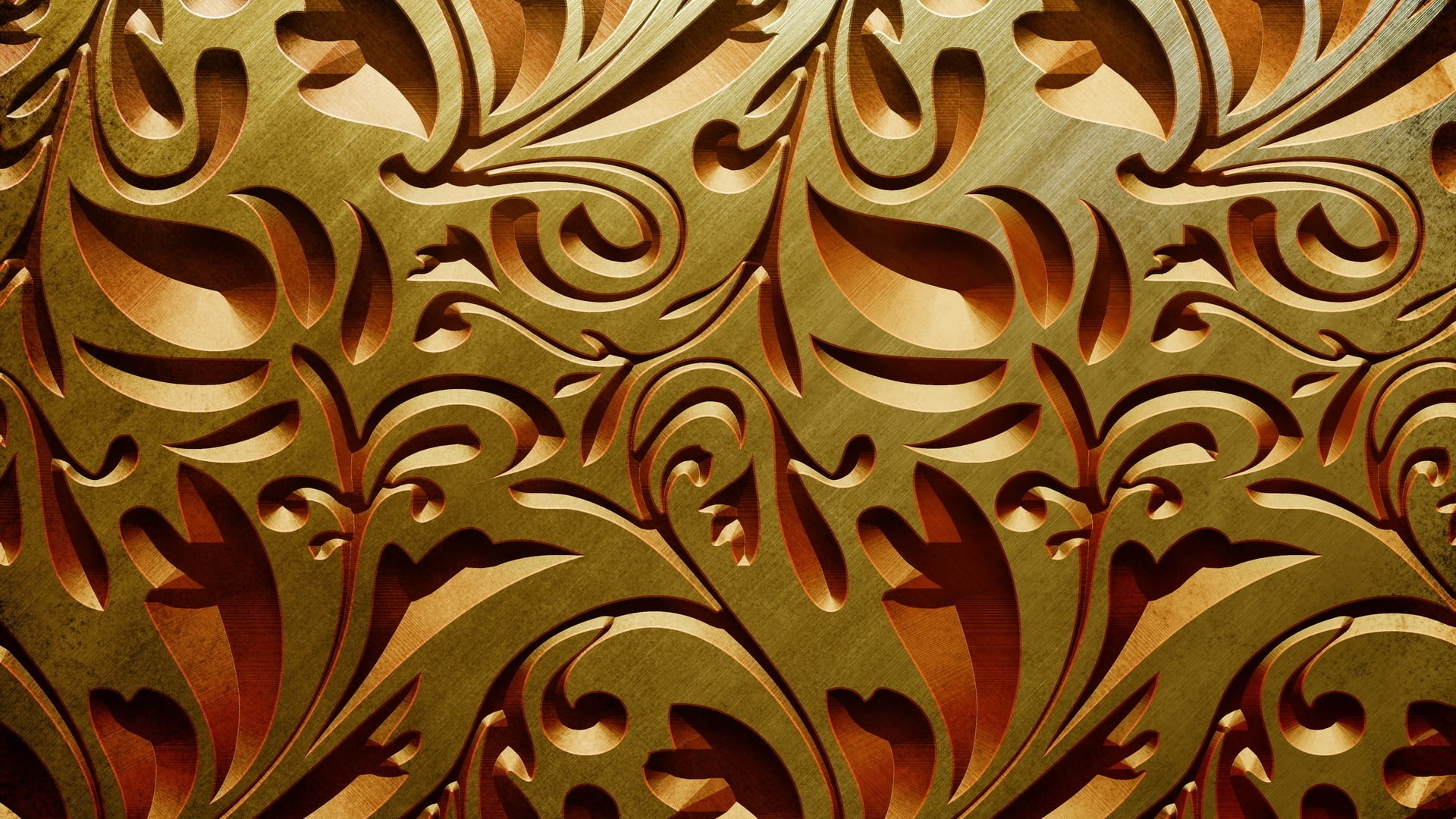 brown filigree carved surfac, reliefs, digital art, texture, artwork