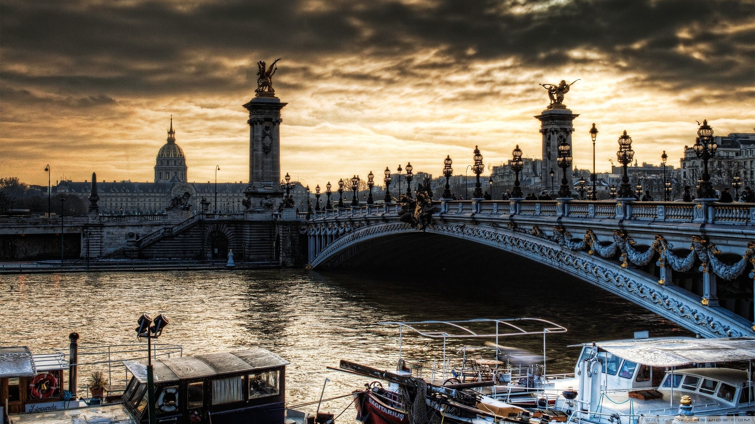 city, 2560x1440, Pont Alexandre III, paris, france, europe