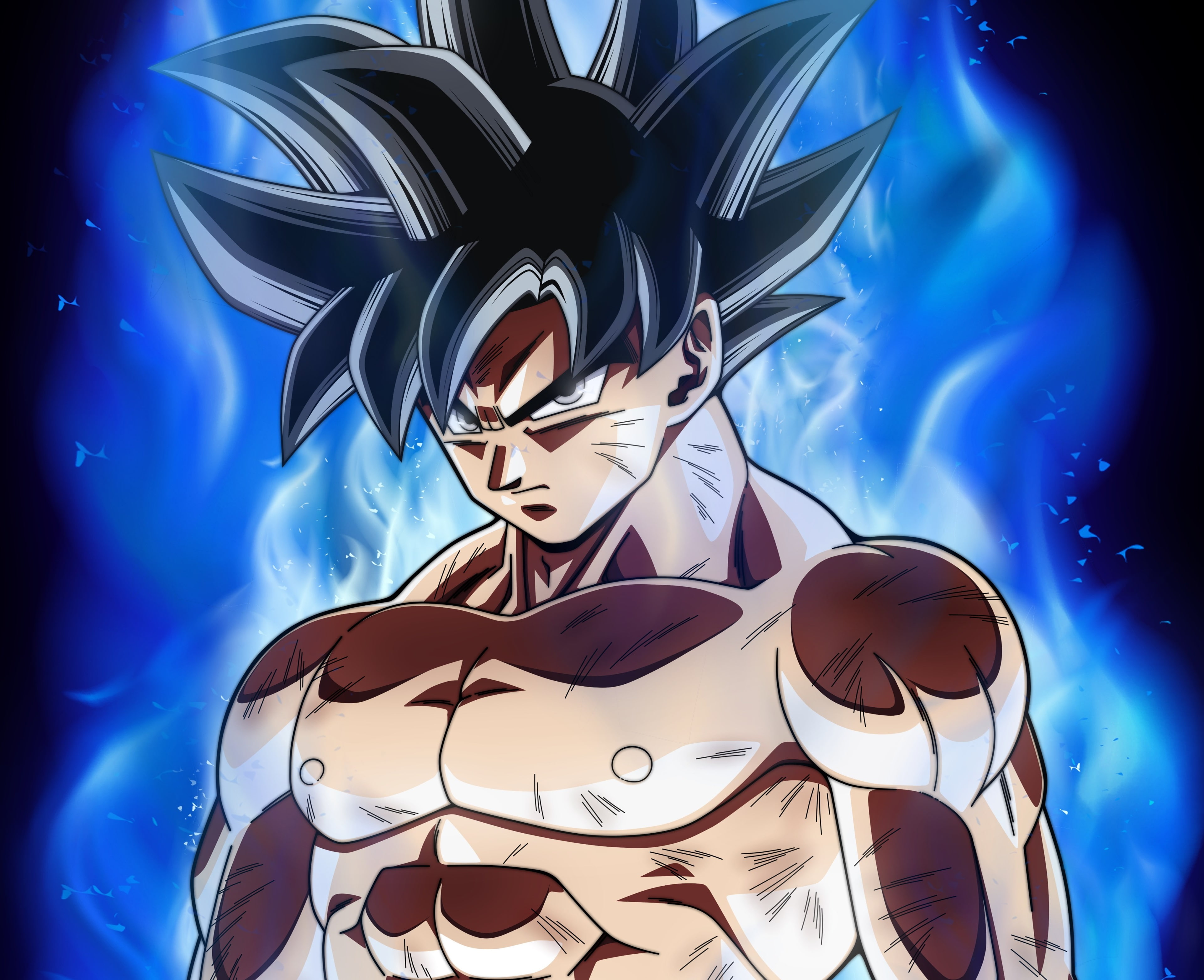 dragon ball super 4k amazing pic, blue, night, sky, illuminated