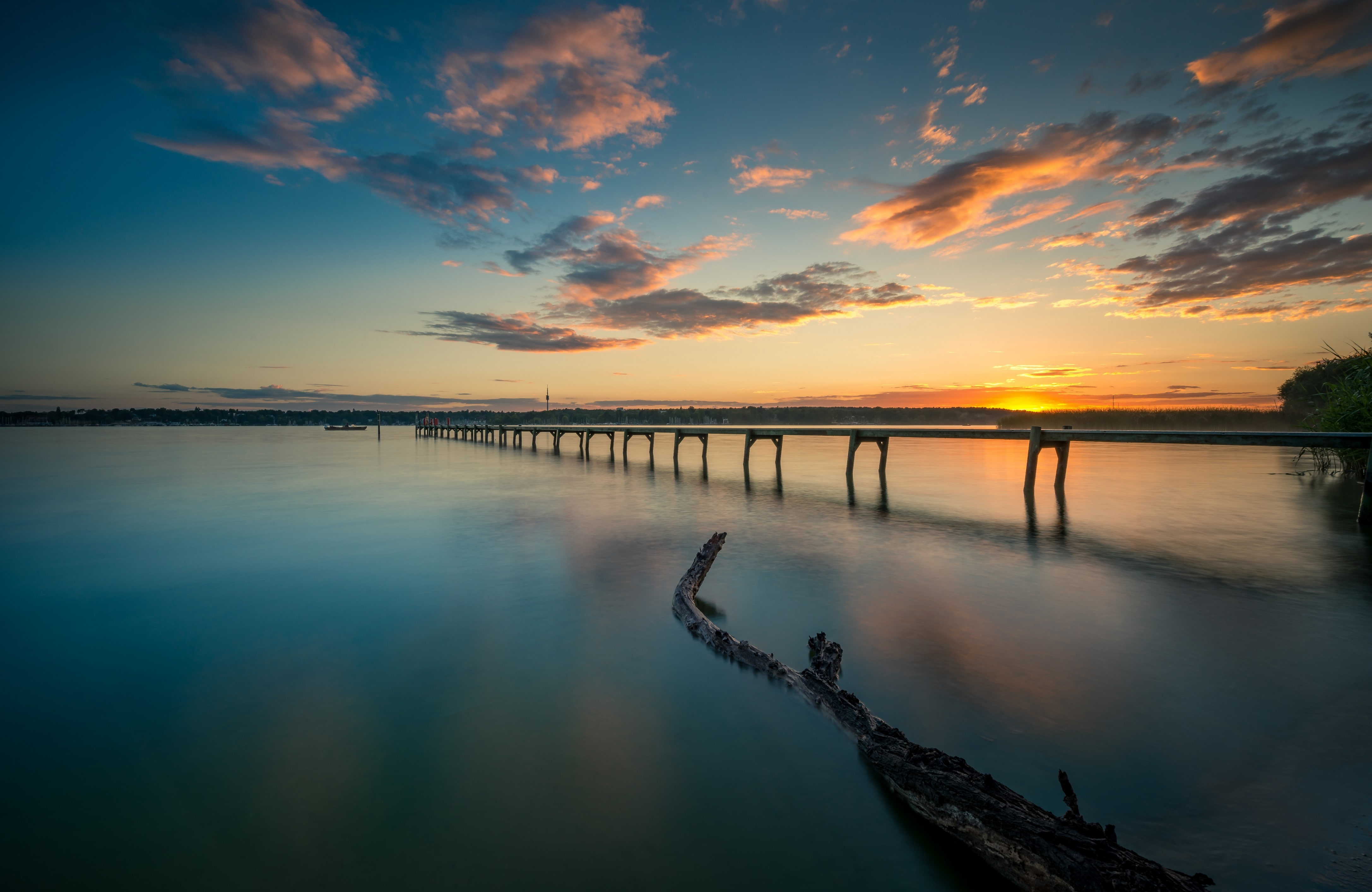 clouds, bridge